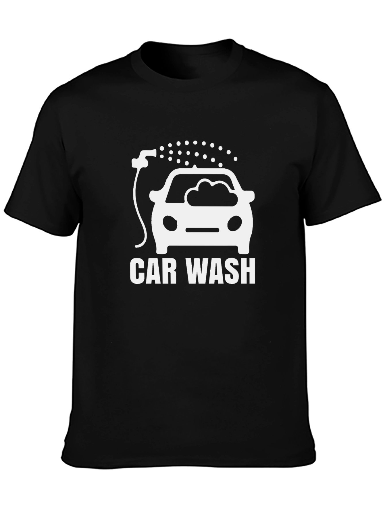 Car Wash Graphic T-Shirt - Black Cotton Tee