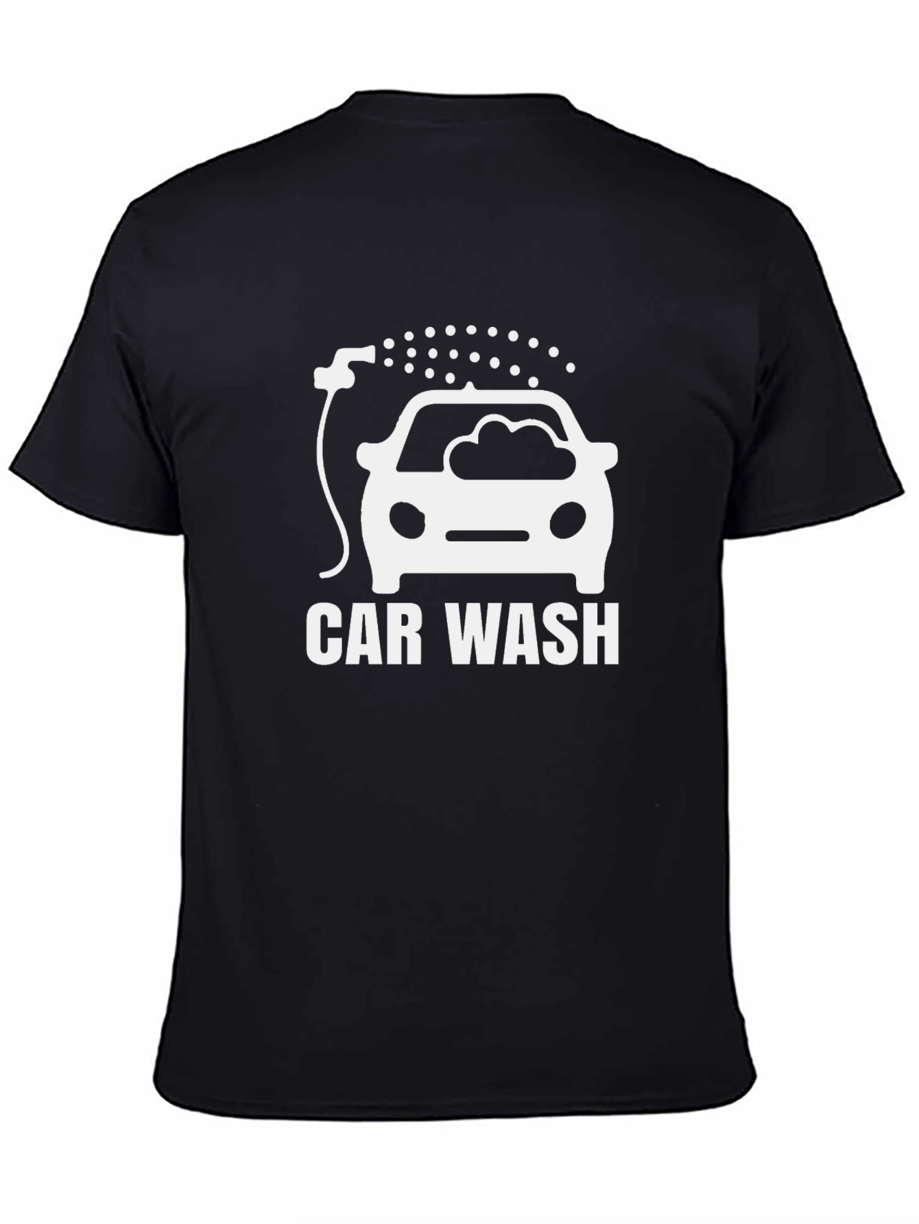 Car Wash Graphic T-Shirt - Black Cotton Tee