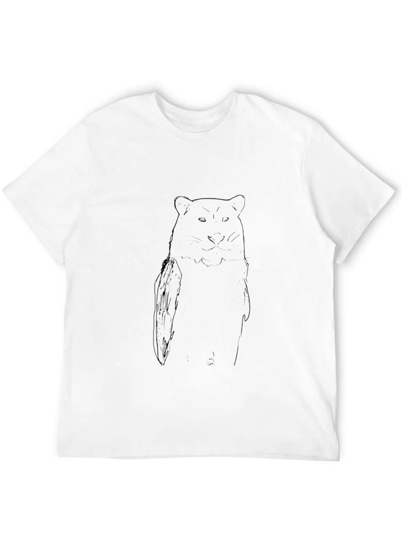Black T-Shirt with Bear Graphic