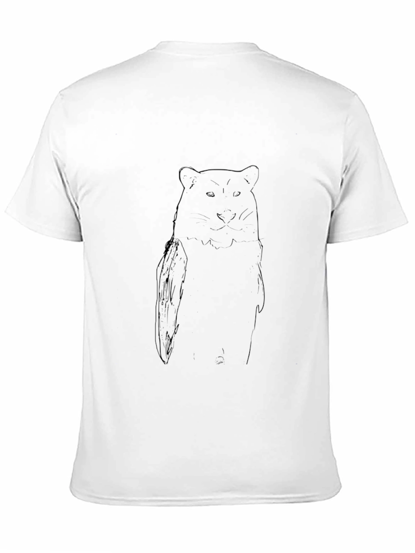Black T-Shirt with Bear Graphic