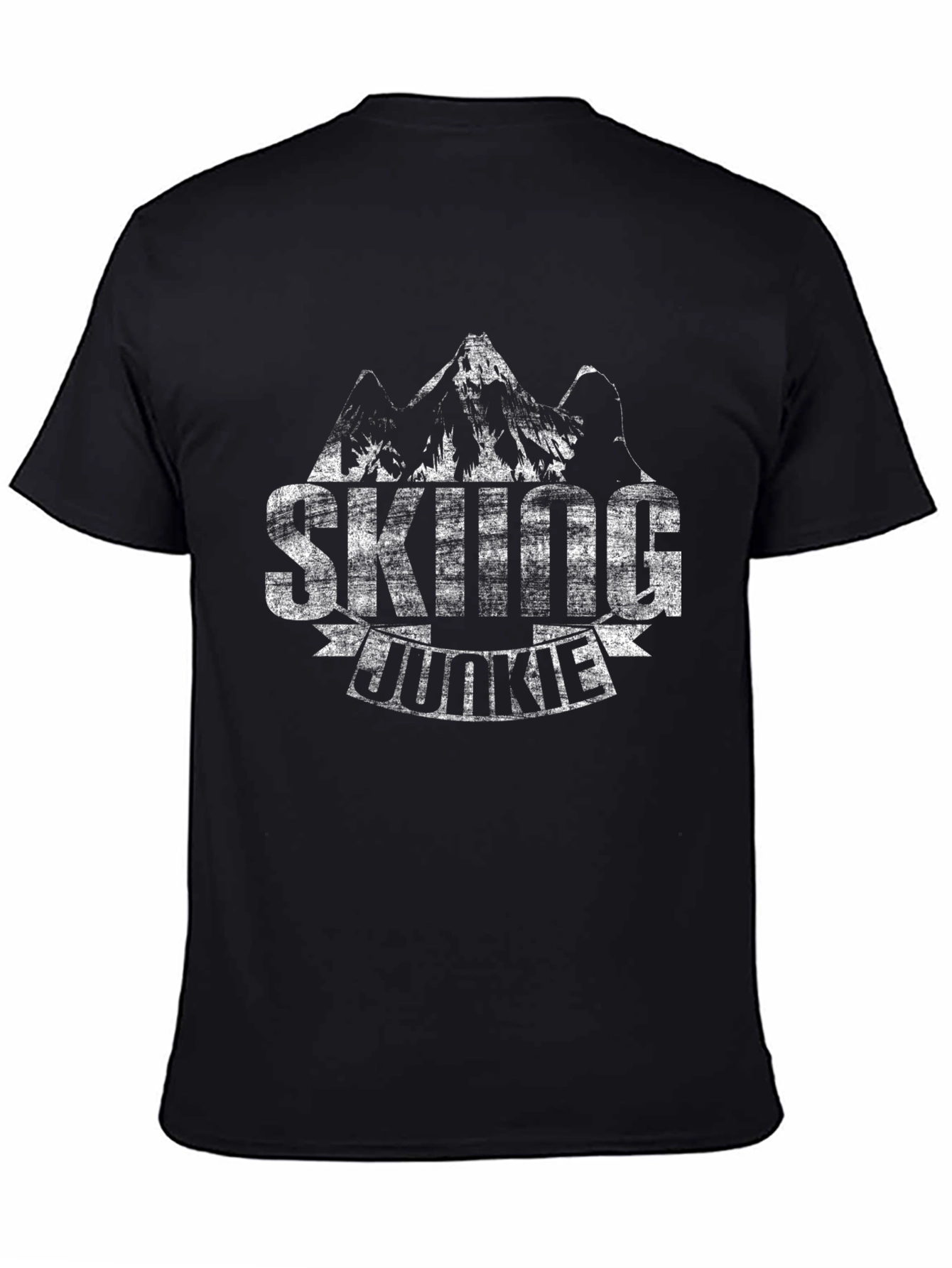 Skiing Junkie Graphic Tee - Mountain Adventure Shirt