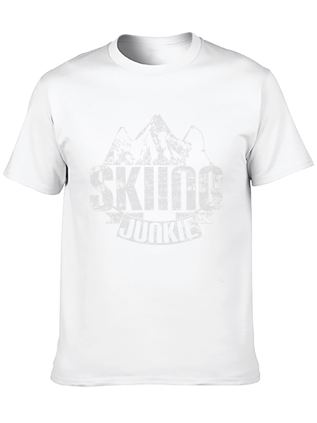 Skiing Junkie Graphic Tee - Mountain Adventure Shirt