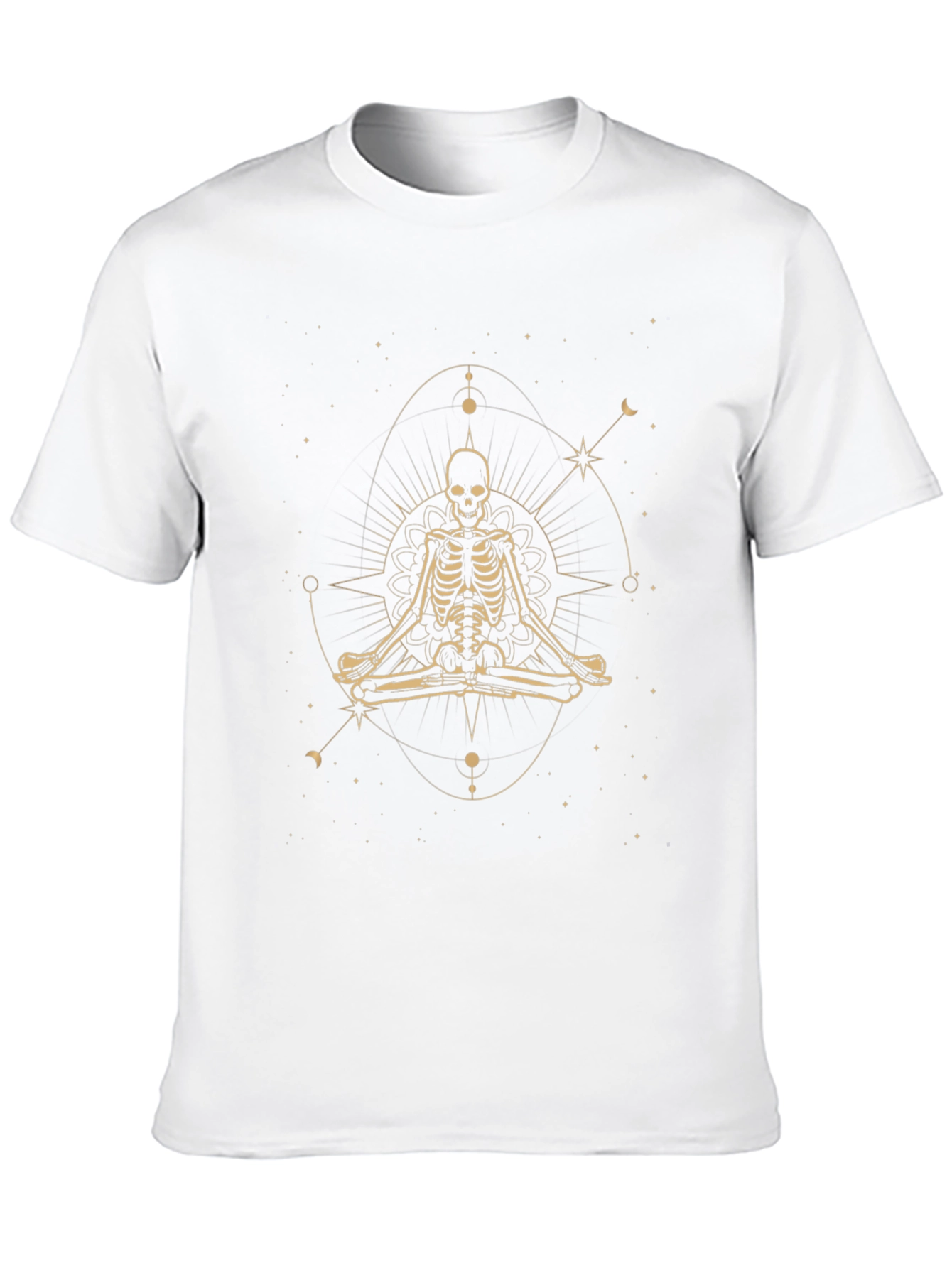 Mystical Skeleton Yoga T-Shirt - Black Graphic Tee