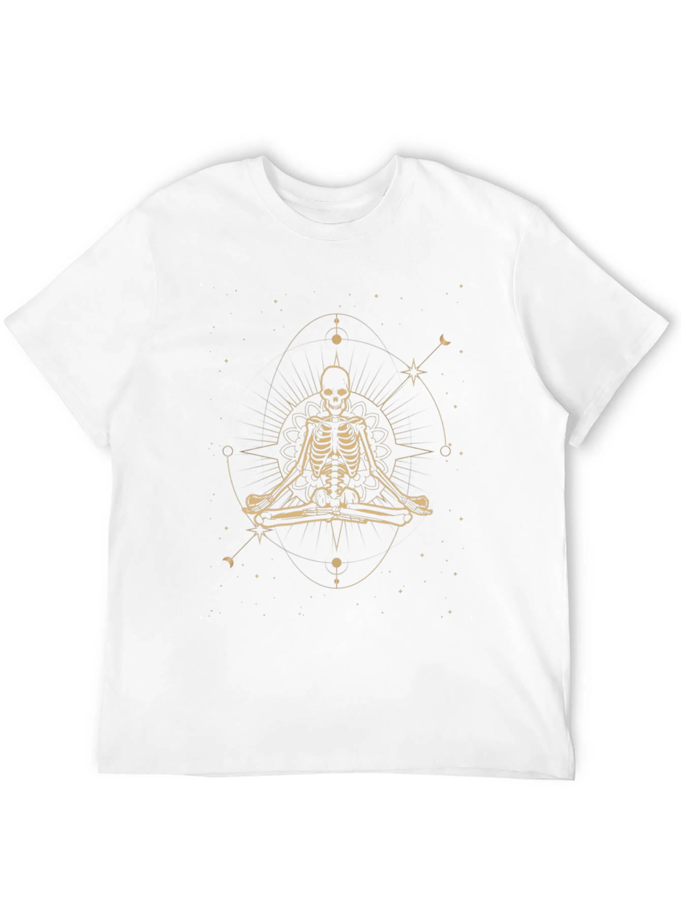 Mystical Skeleton Yoga T-Shirt - Black Graphic Tee