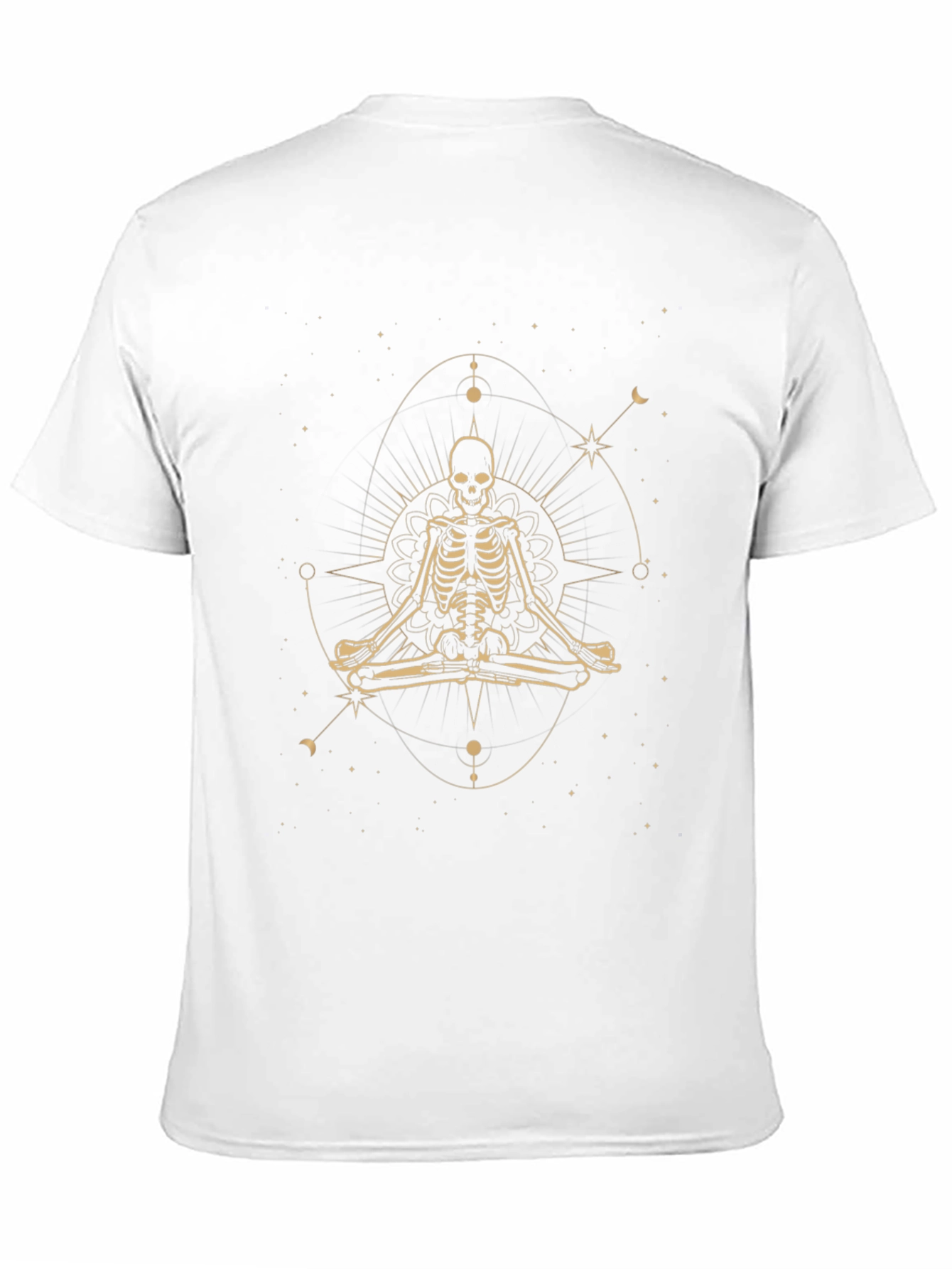 Mystical Skeleton Yoga T-Shirt - Black Graphic Tee
