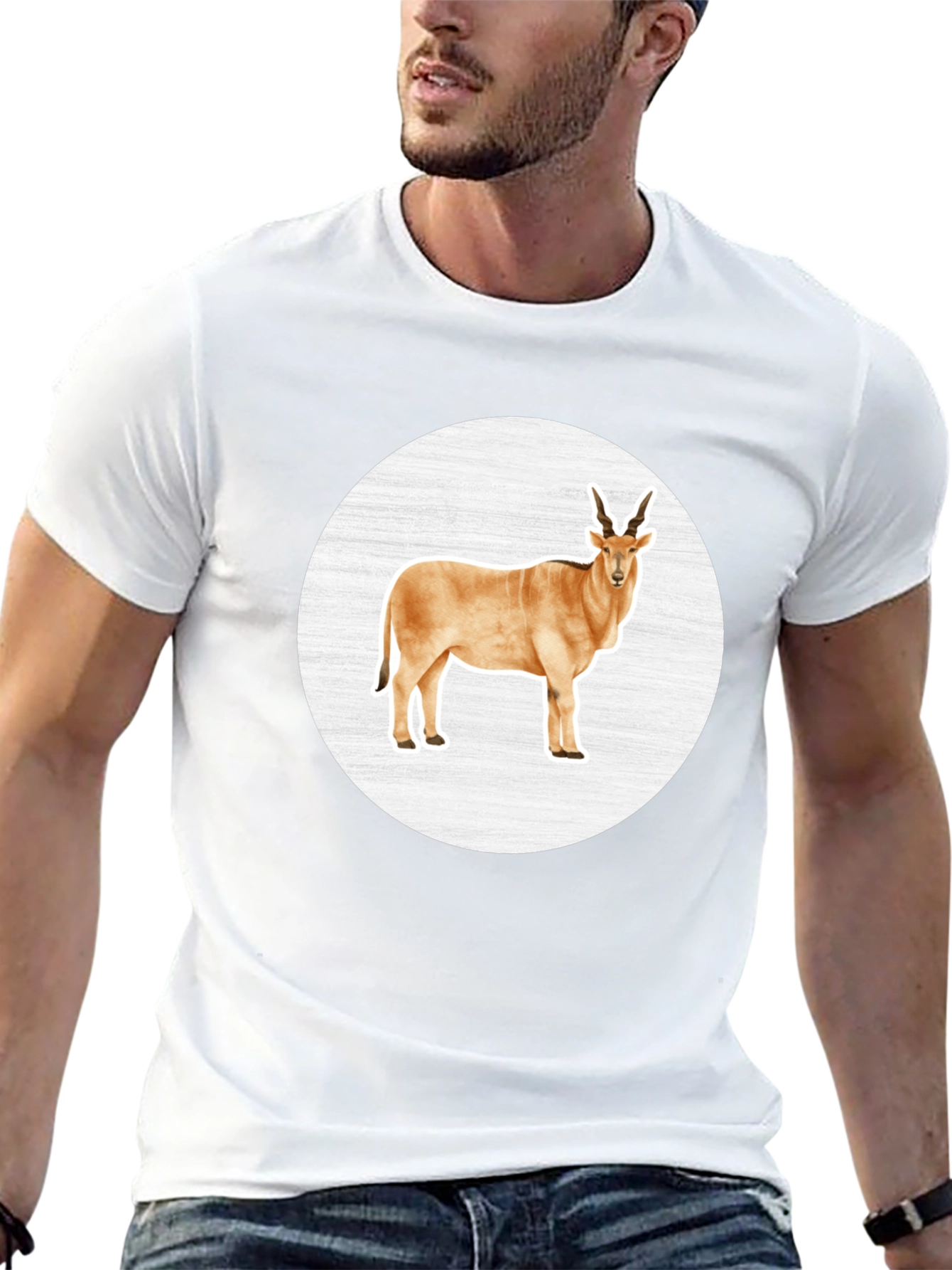 Antelope Graphic Tee - Black Crew Neck T-Shirt