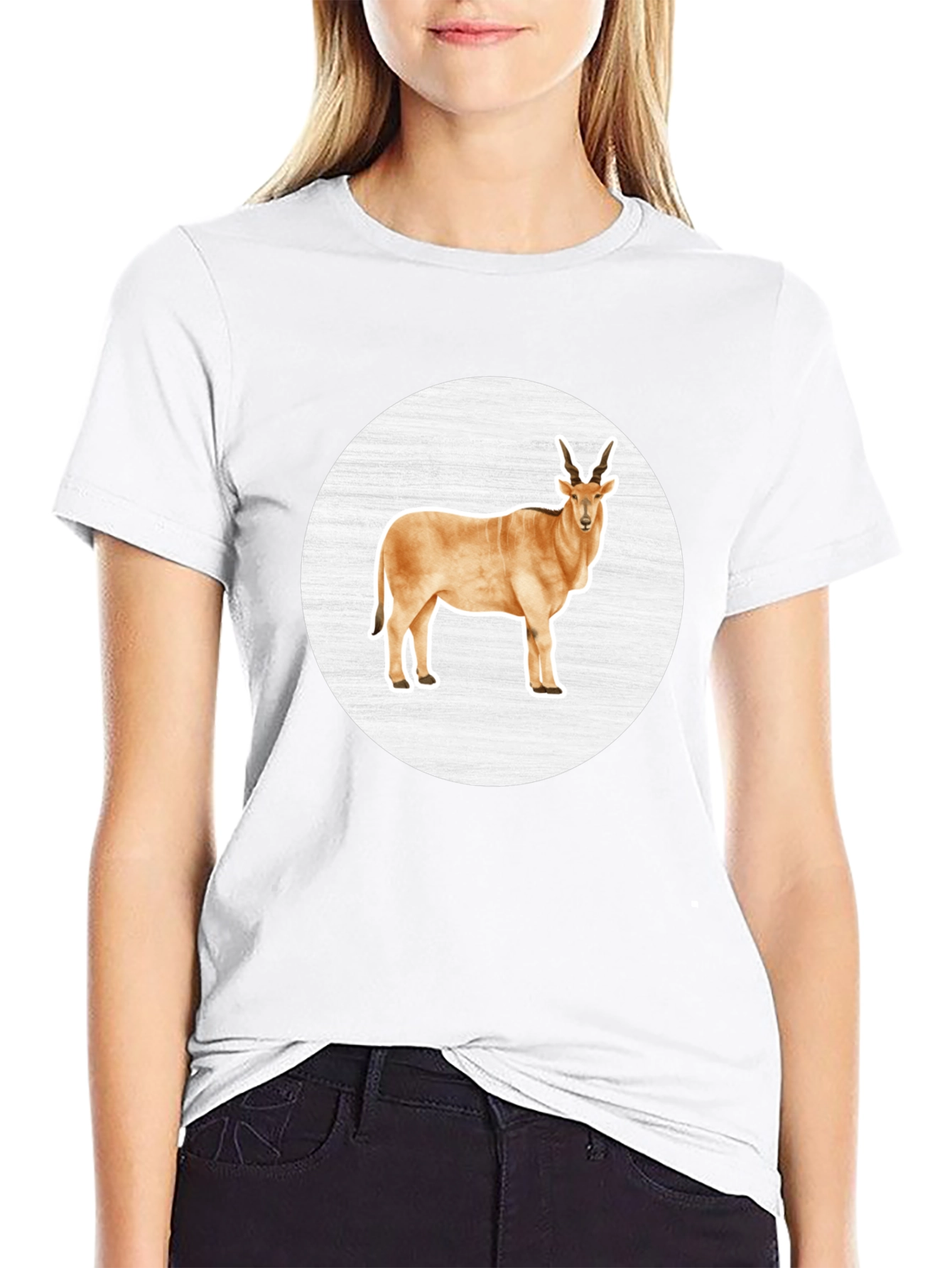 Antelope Graphic Tee - Black Crew Neck T-Shirt