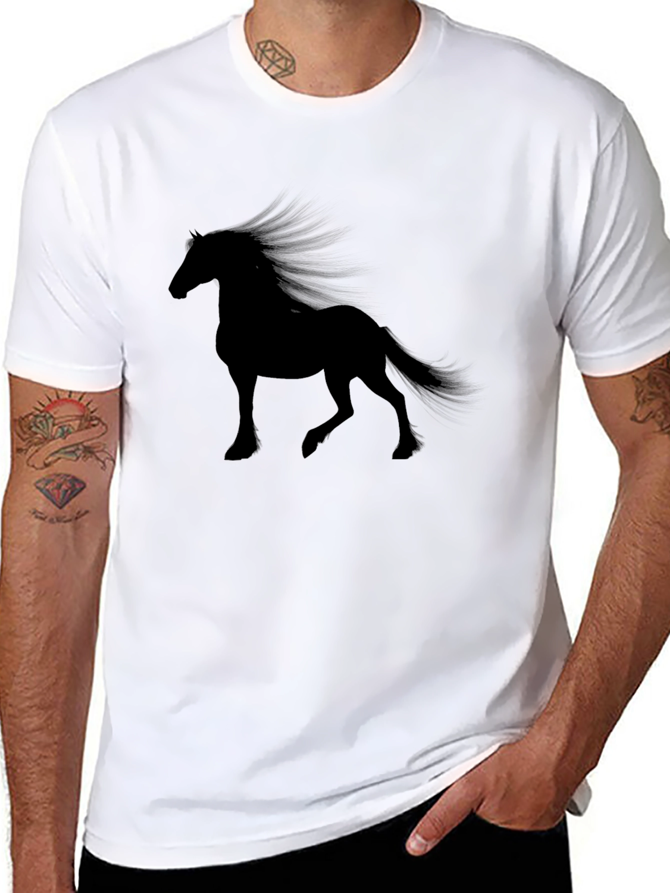 Black Horse Silhouette Tee