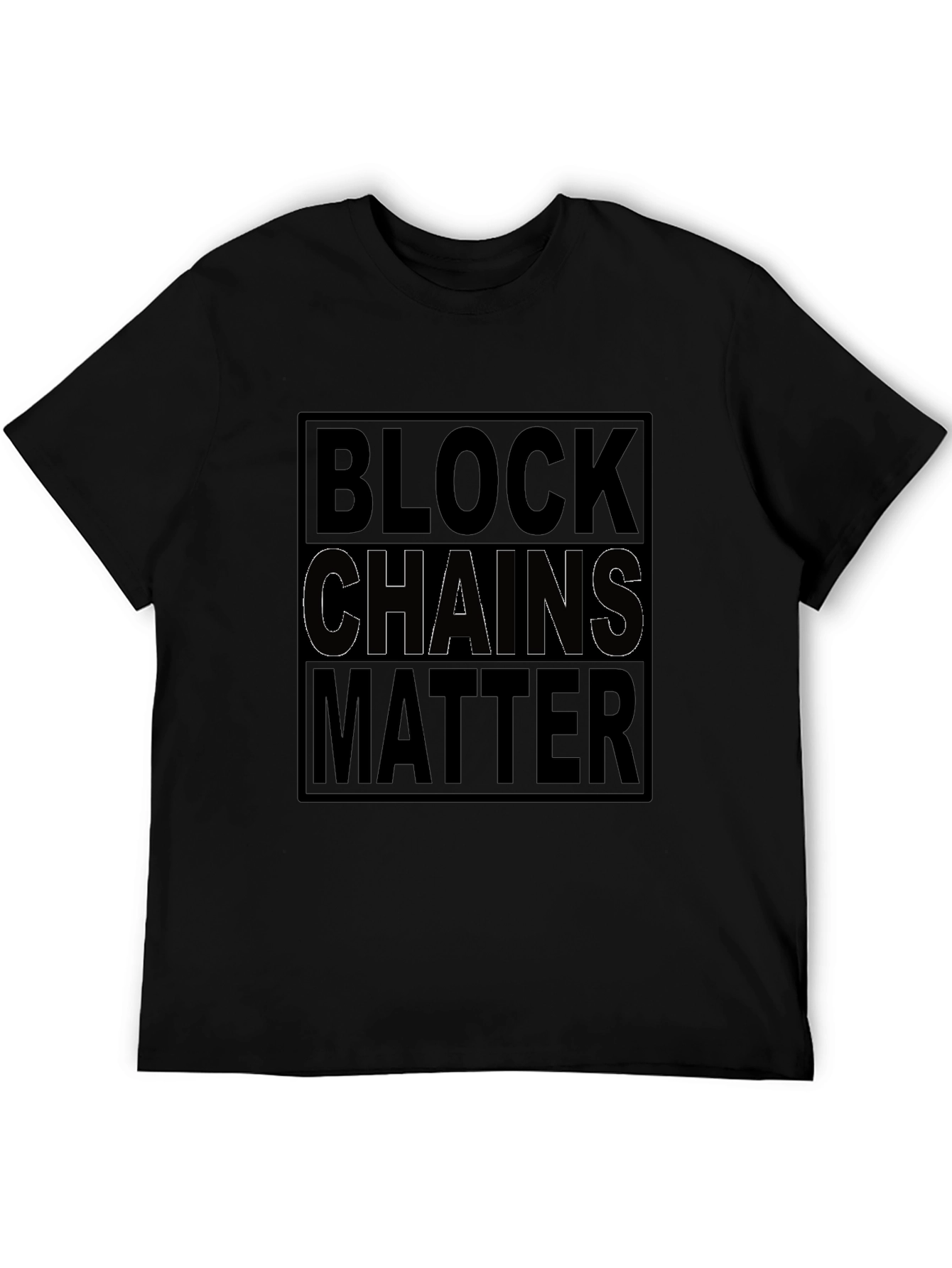 Blockchains Matter Graphic Tee - Black Cotton