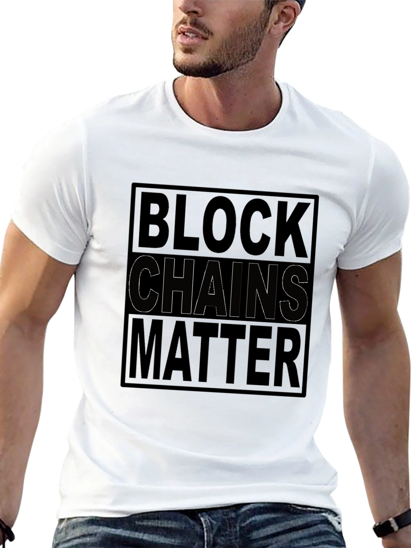 Blockchains Matter Graphic Tee - Black Cotton