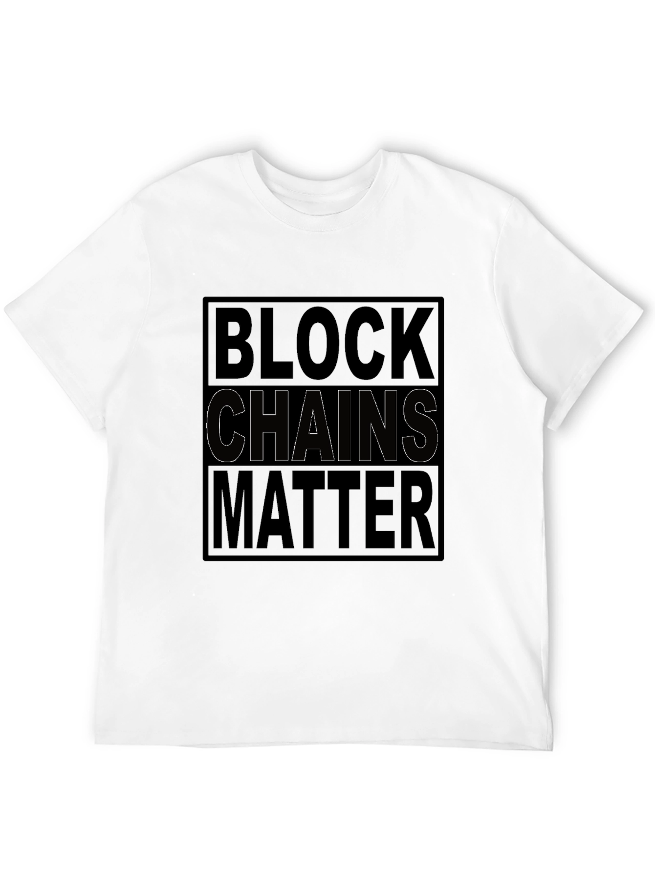 Blockchains Matter Graphic Tee - Black Cotton