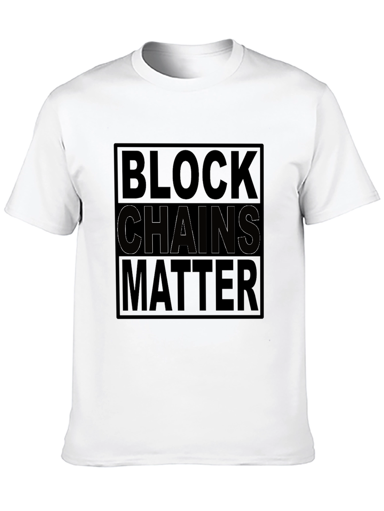 Blockchains Matter Graphic Tee - Black Cotton