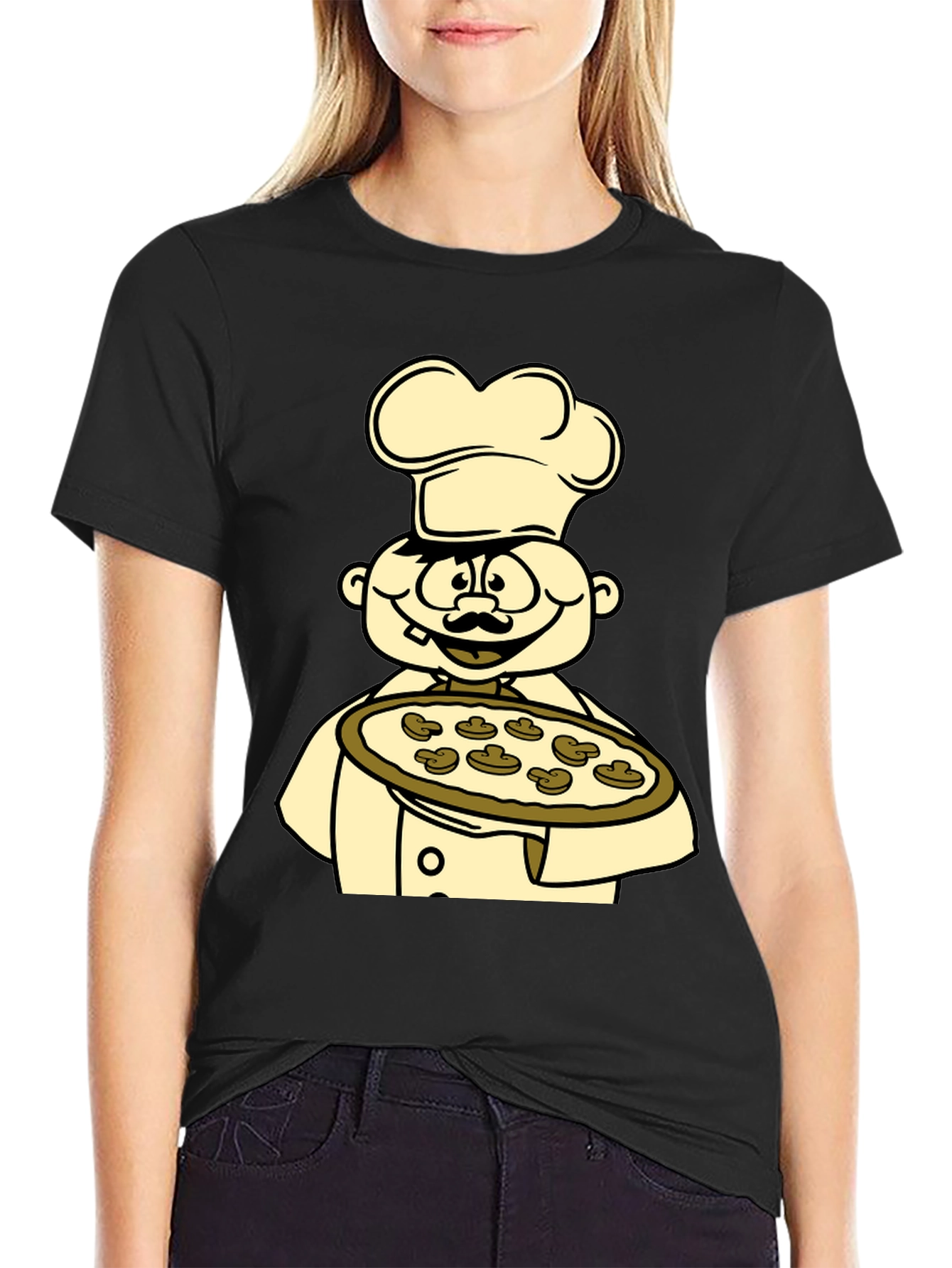 Chef Pizza Graphic Tee - Unisex Cotton T-Shirt