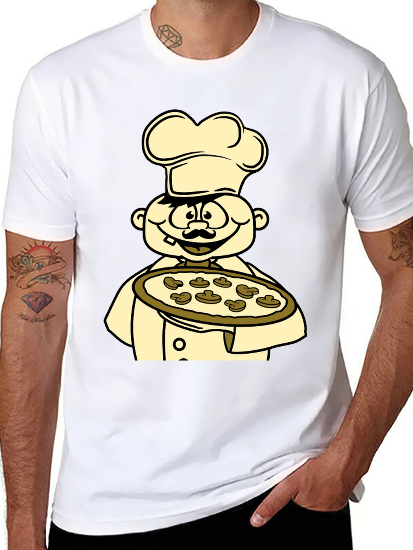 Chef Pizza Graphic Tee - Unisex Cotton T-Shirt