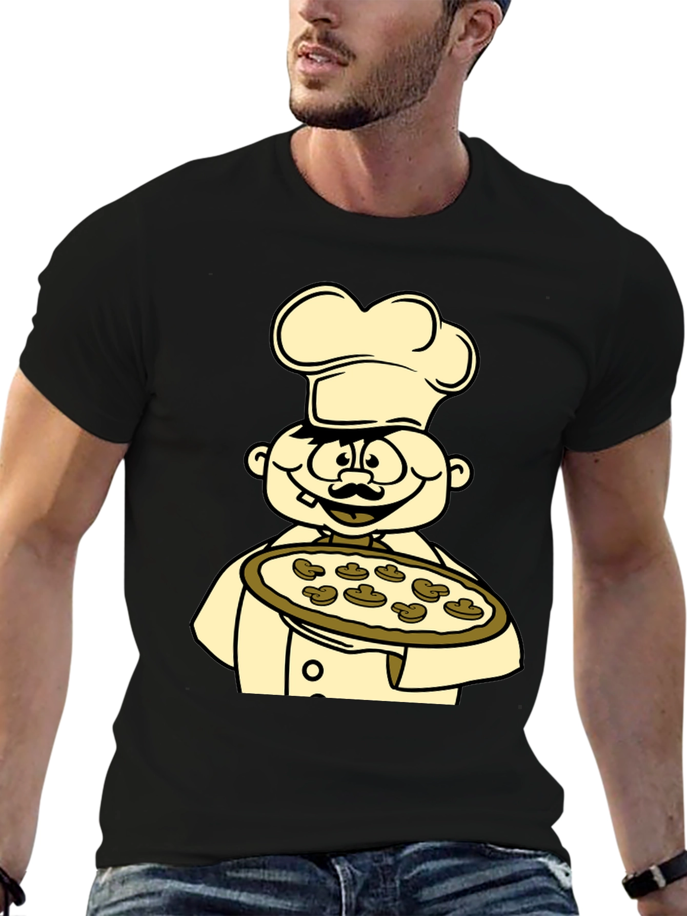 Chef Pizza Graphic Tee - Unisex Cotton T-Shirt