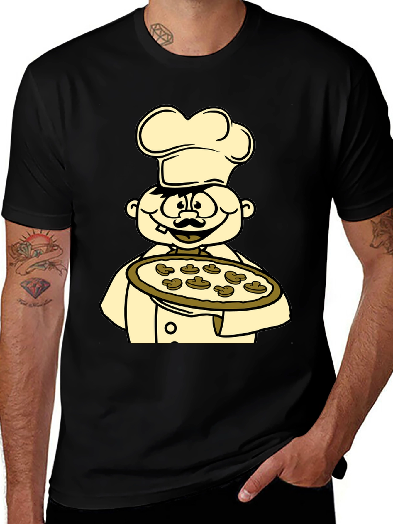 Chef Pizza Graphic Tee - Unisex Cotton T-Shirt