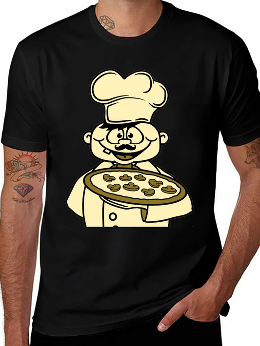 Chef Pizza Graphic Tee - Unisex Cotton T-Shirt