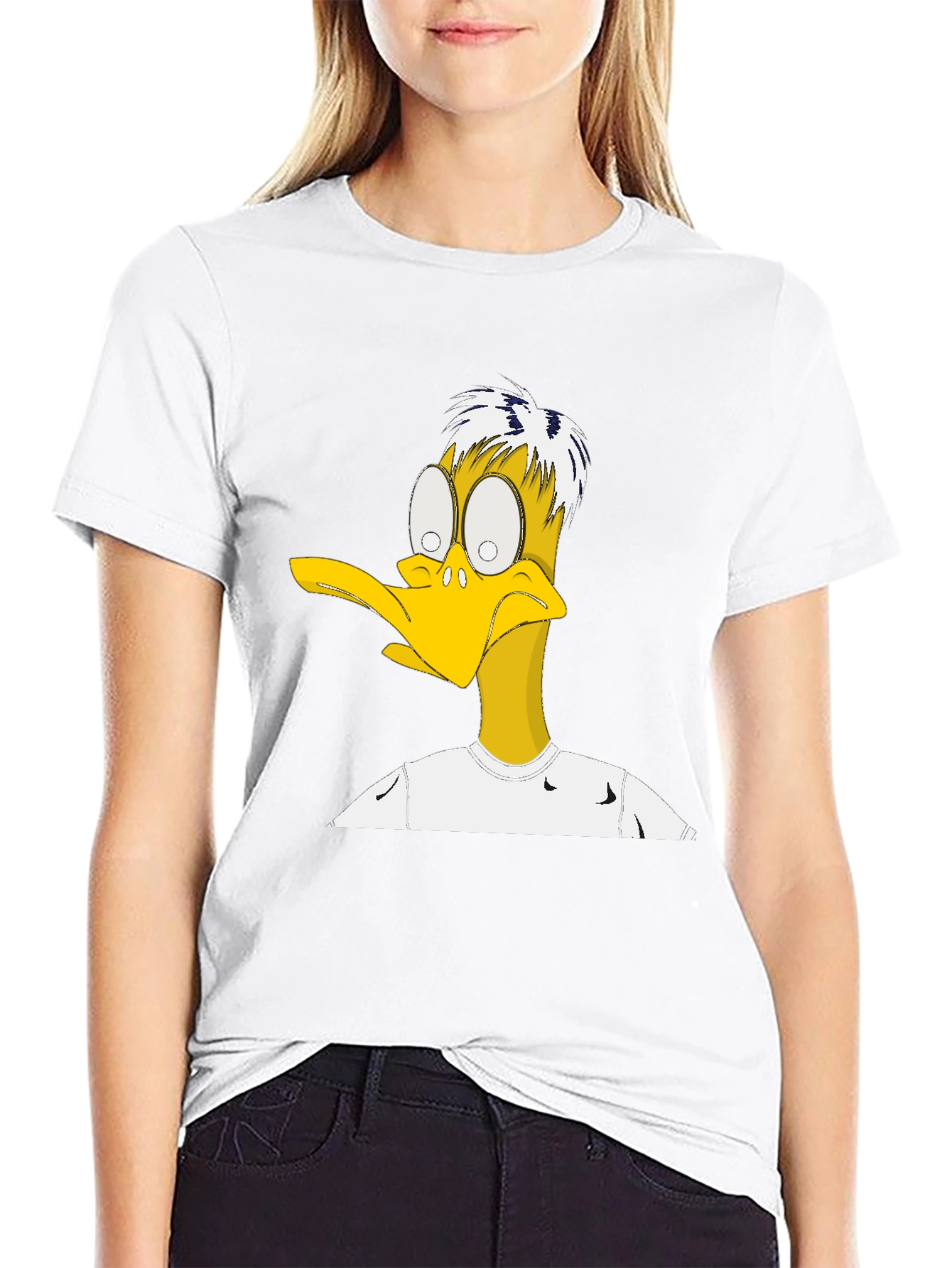 Funny Cartoon Duck Graphic T-Shirt