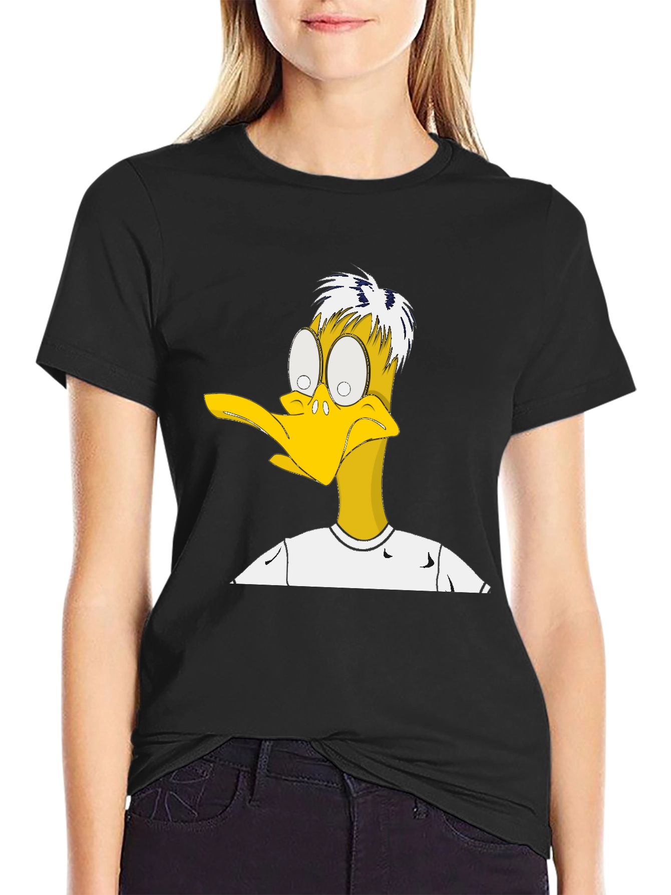 Funny Cartoon Duck Graphic T-Shirt