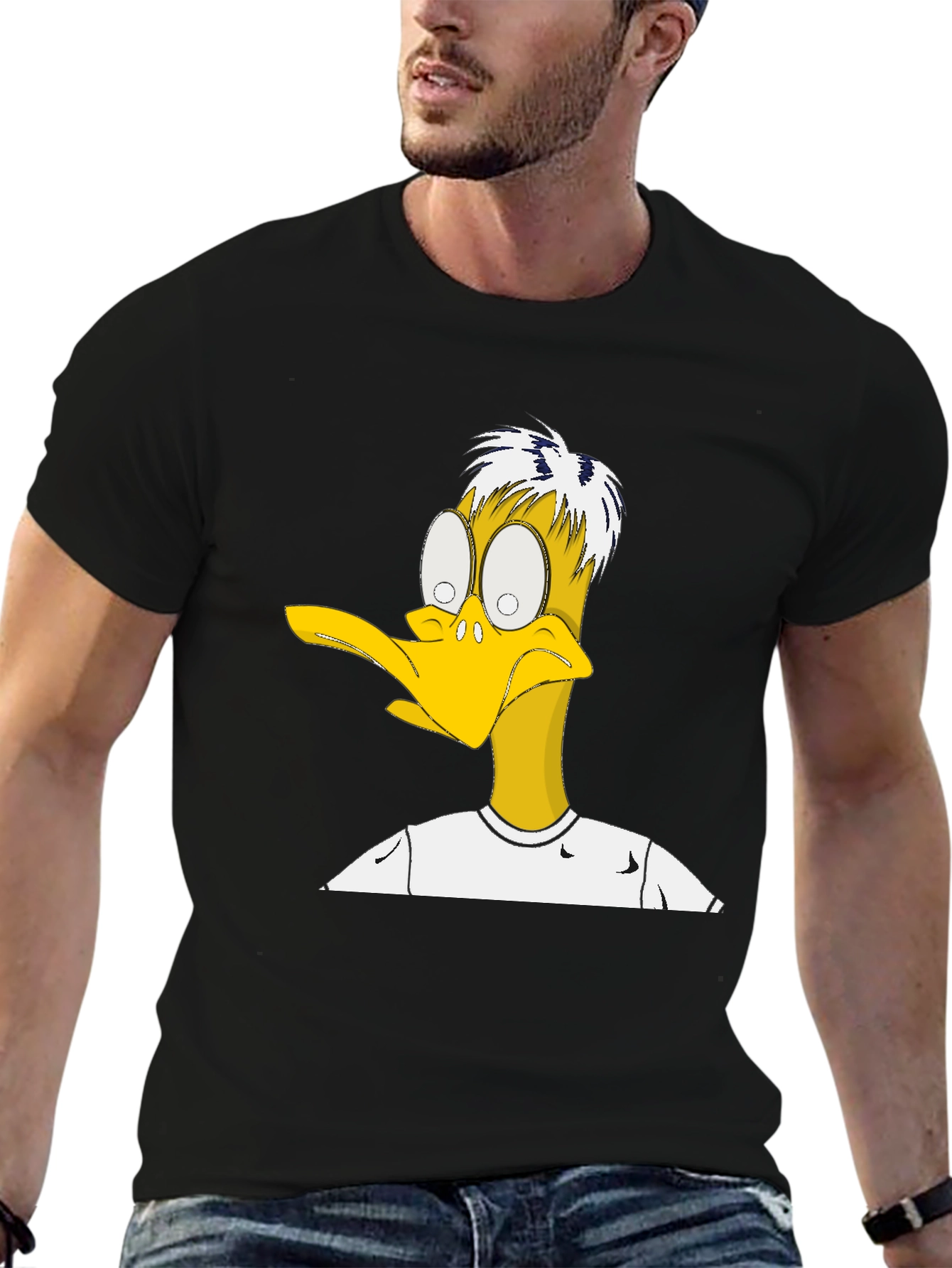 Funny Cartoon Duck Graphic T-Shirt