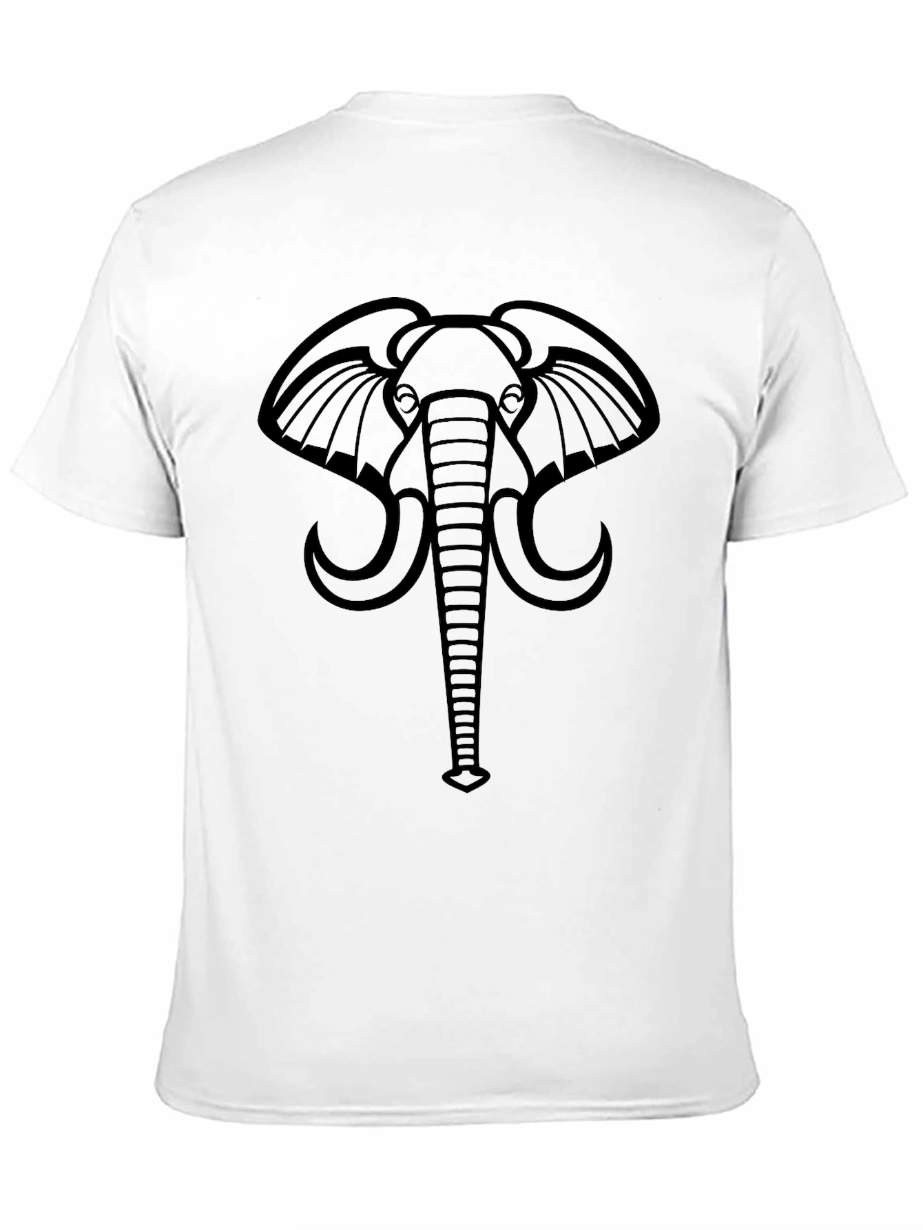 Elephant Graphic Print Black T-Shirt