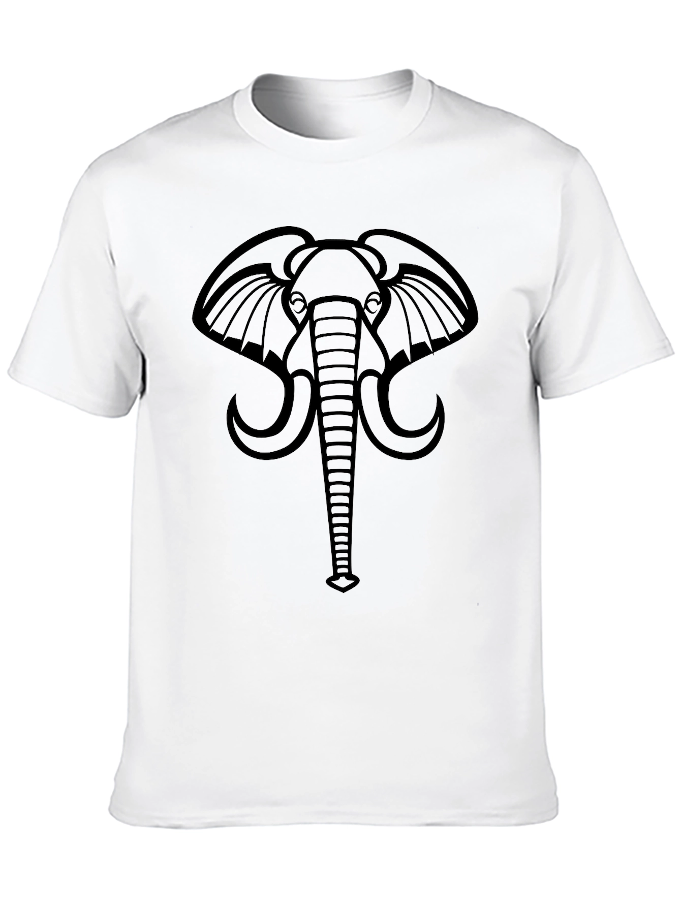 Elephant Graphic Print Black T-Shirt