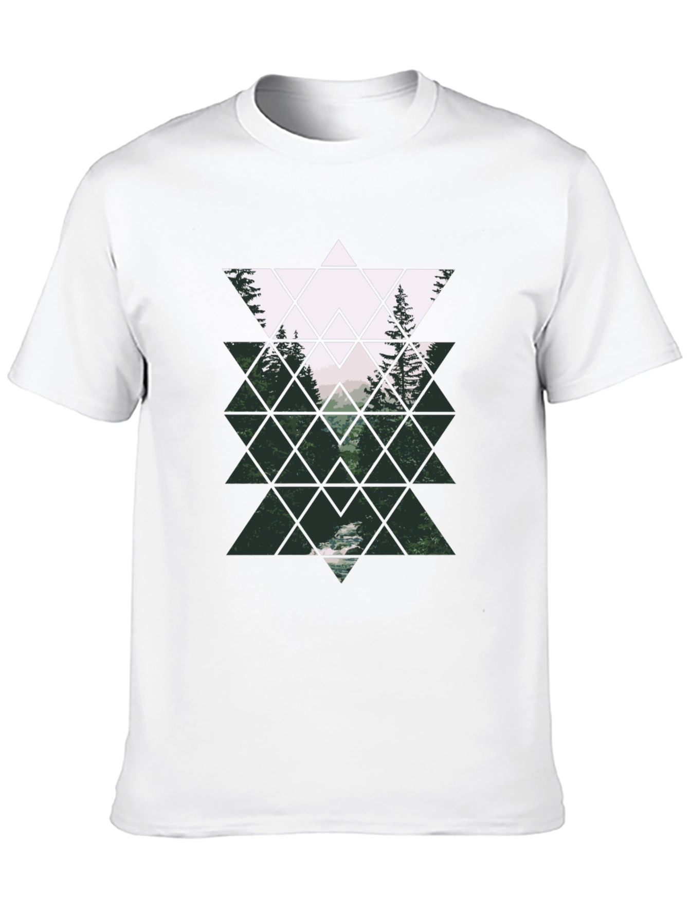 Geometric Forest Black T-Shirt