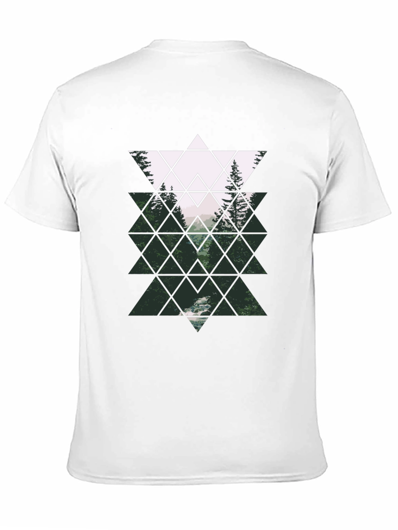 Geometric Forest Black T-Shirt