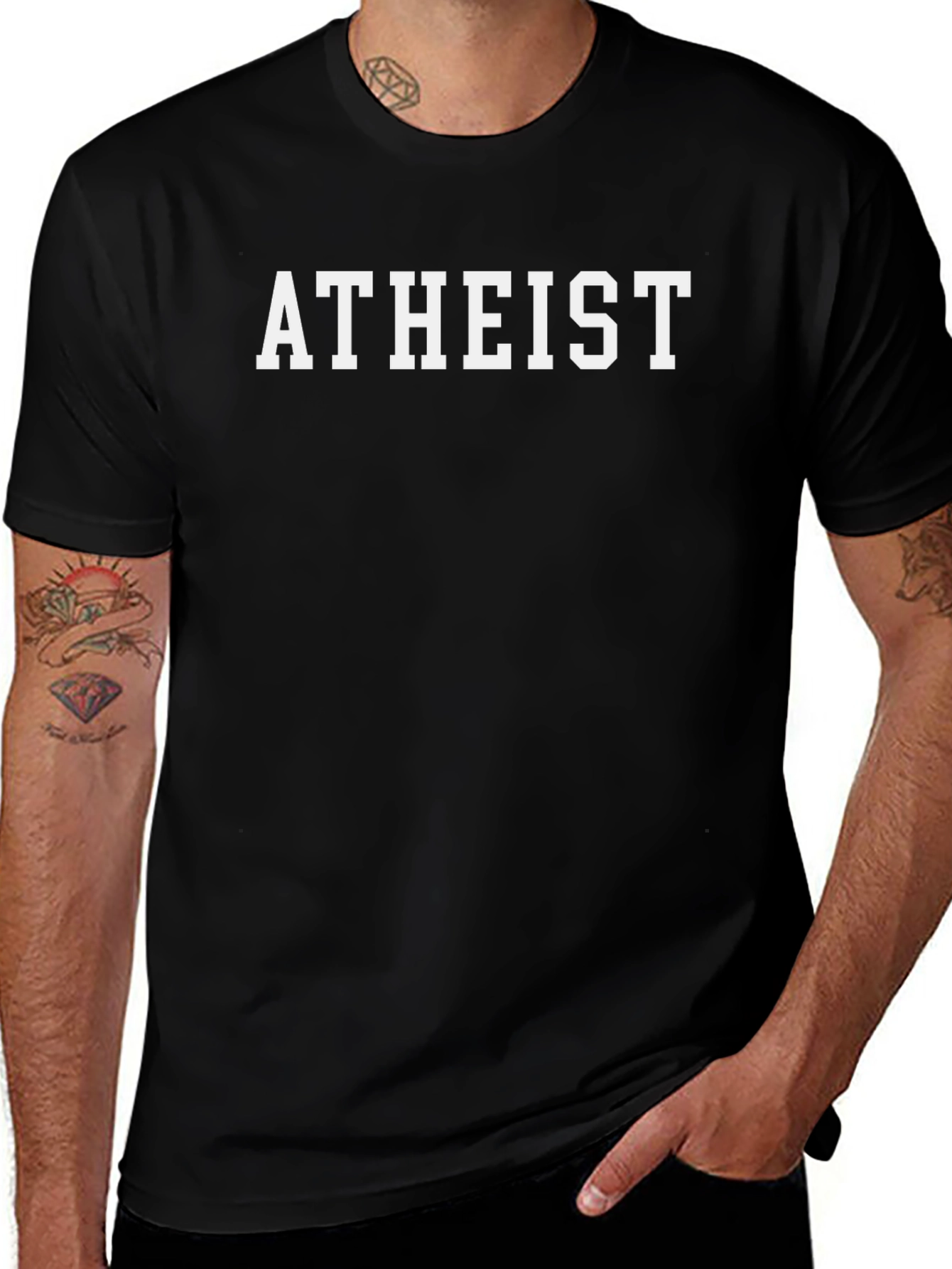 Atheist Graphic Tee - Black Cotton T-Shirt