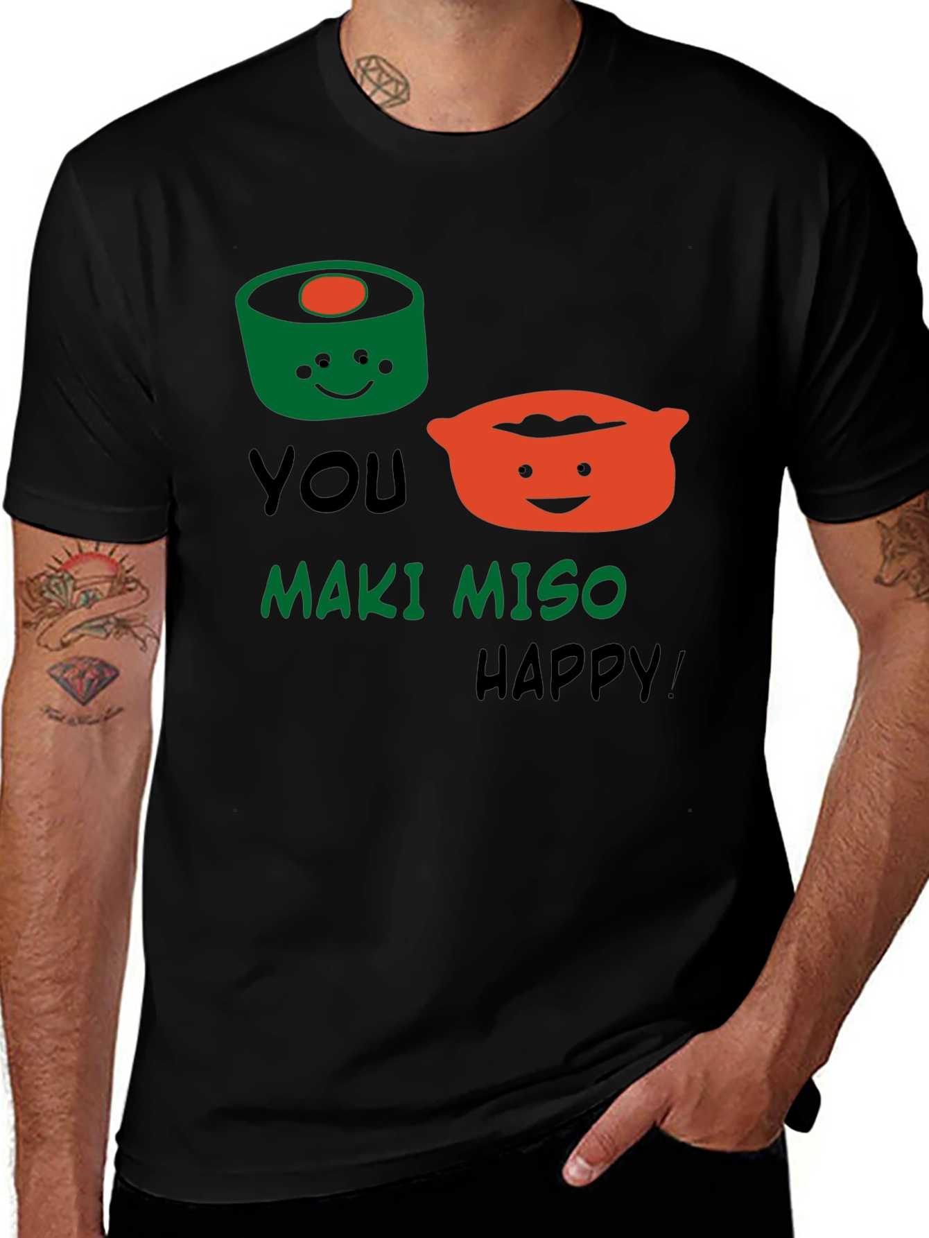 You Maki Miso Happy T-Shirt Funny Sushi Pun Tee