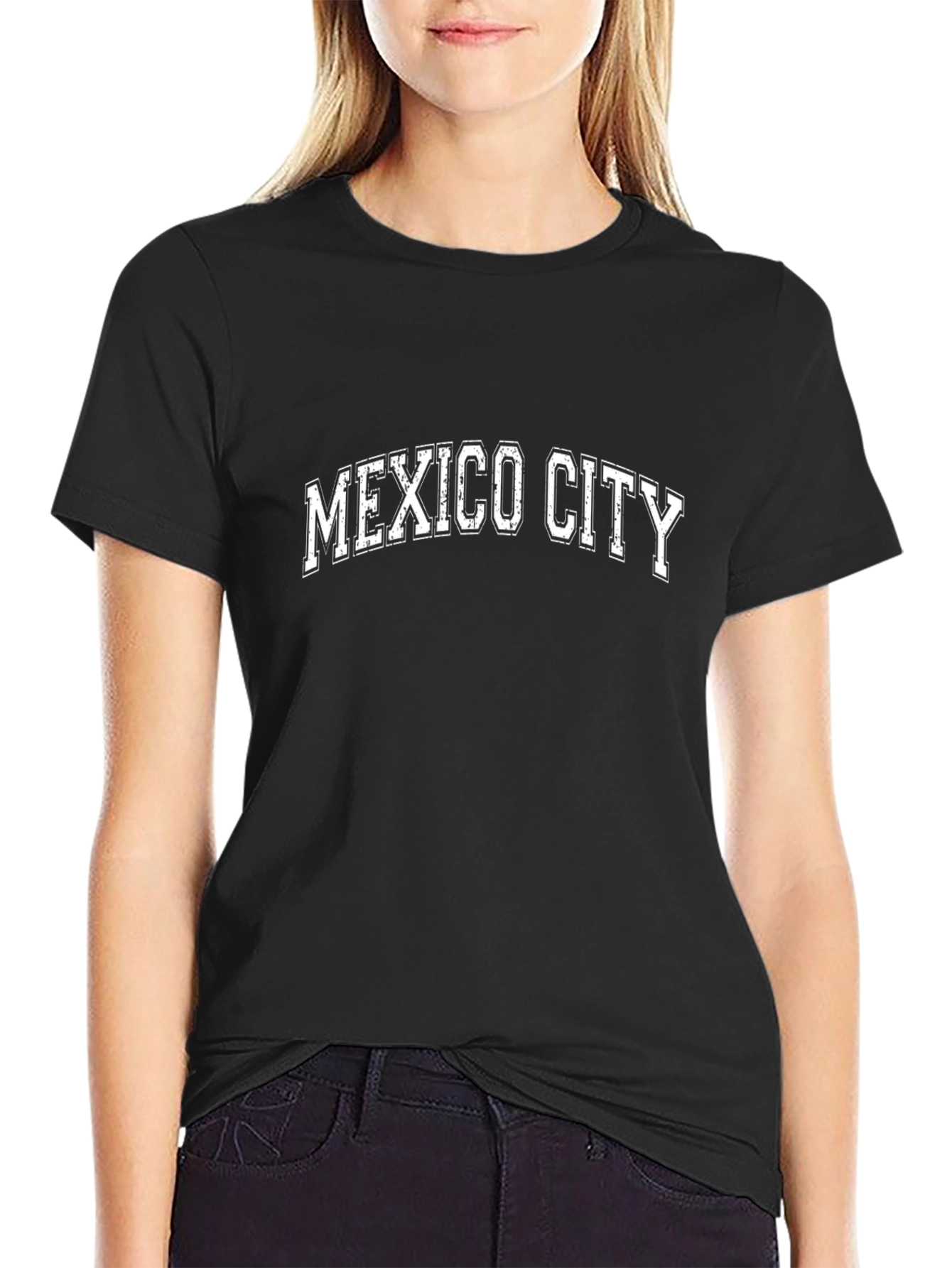 Mexico City Crew Neck T-Shirt - Black