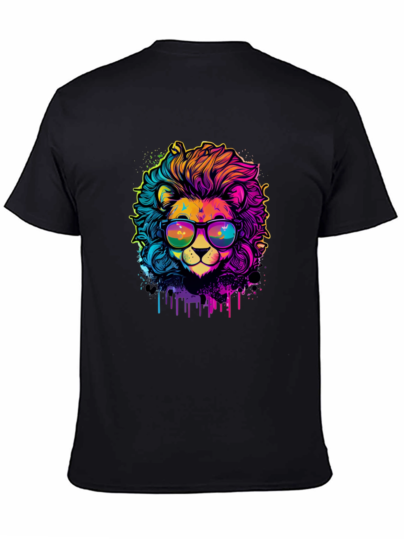 Vibrant Lion Graphic Tee - Cool & Unique Design