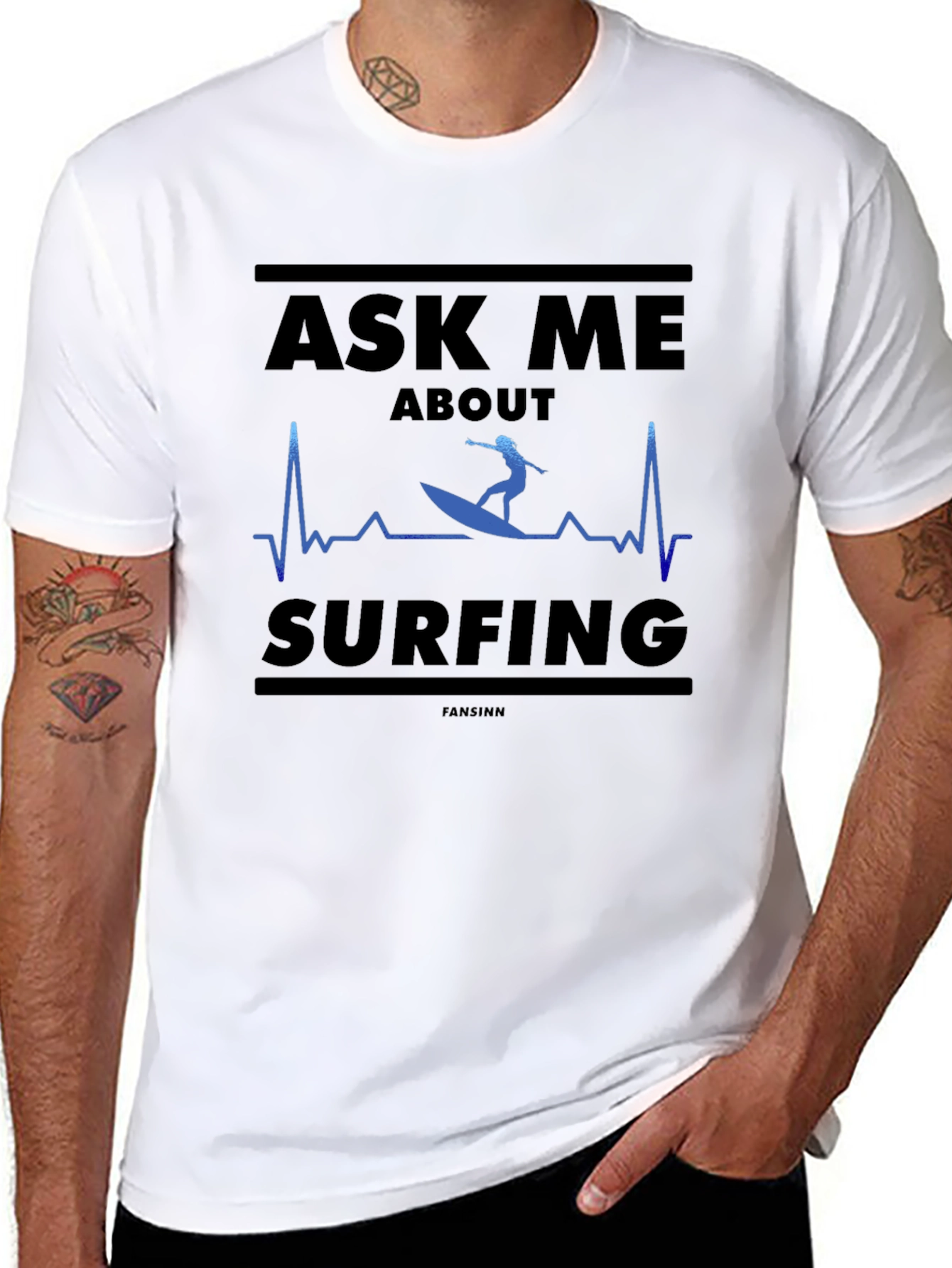 Ask Me About Surfing Graphic T-Shirt