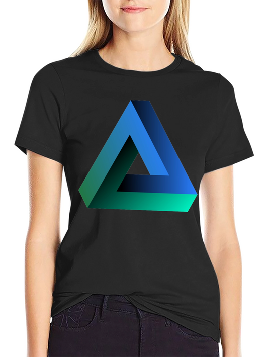 Impossible Triangle Graphic Tee - Optical Illusion Design