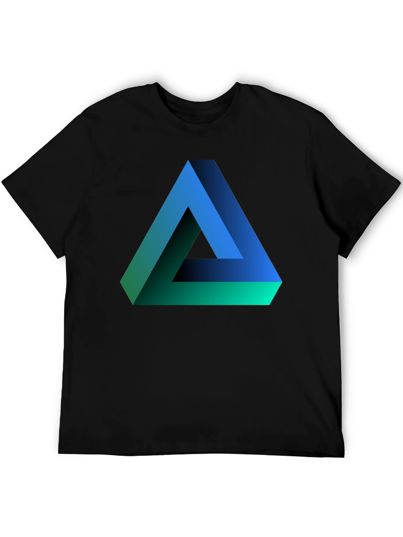 Impossible Triangle Graphic Tee - Optical Illusion Design