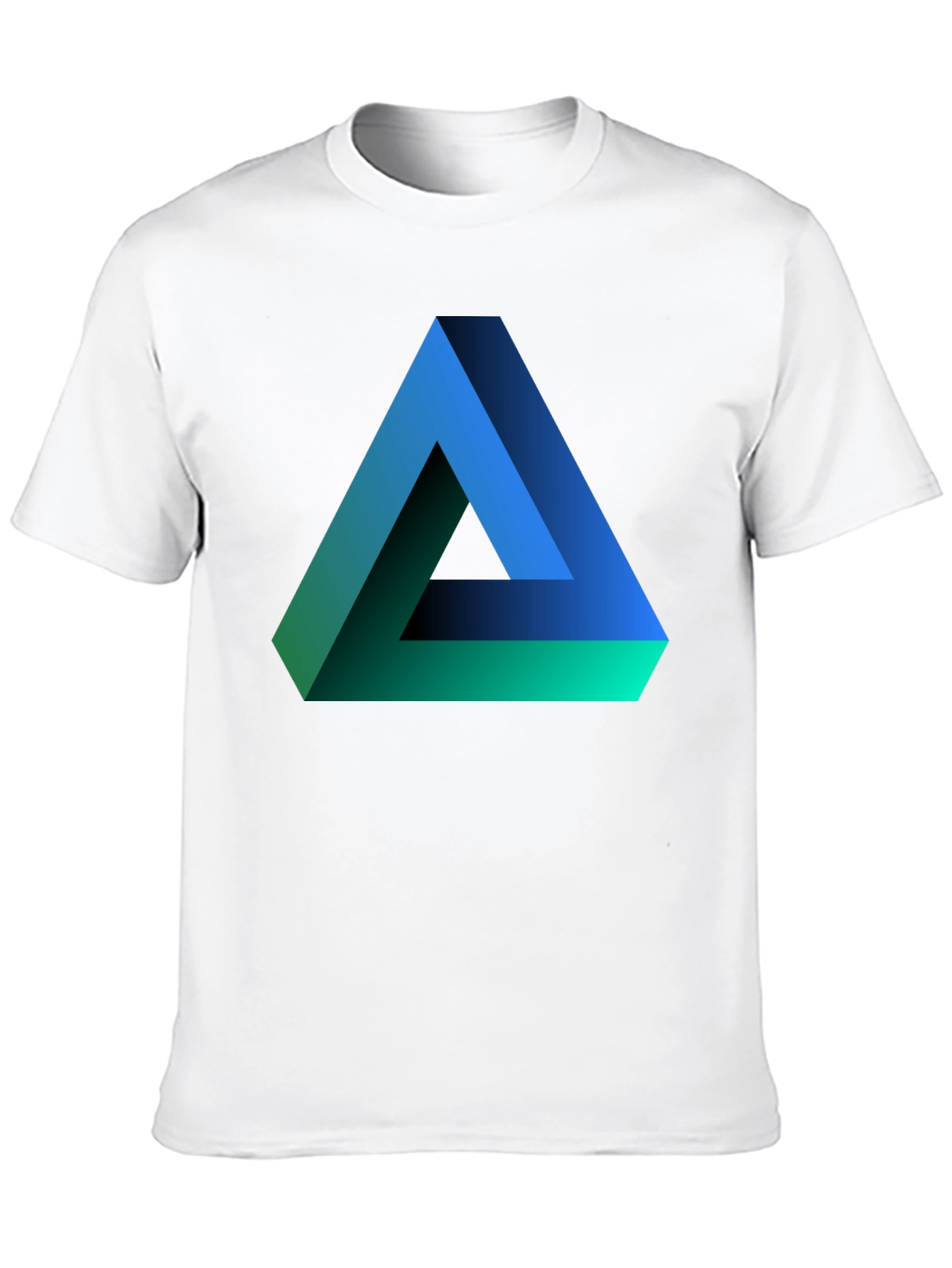 Impossible Triangle Graphic Tee - Optical Illusion Design