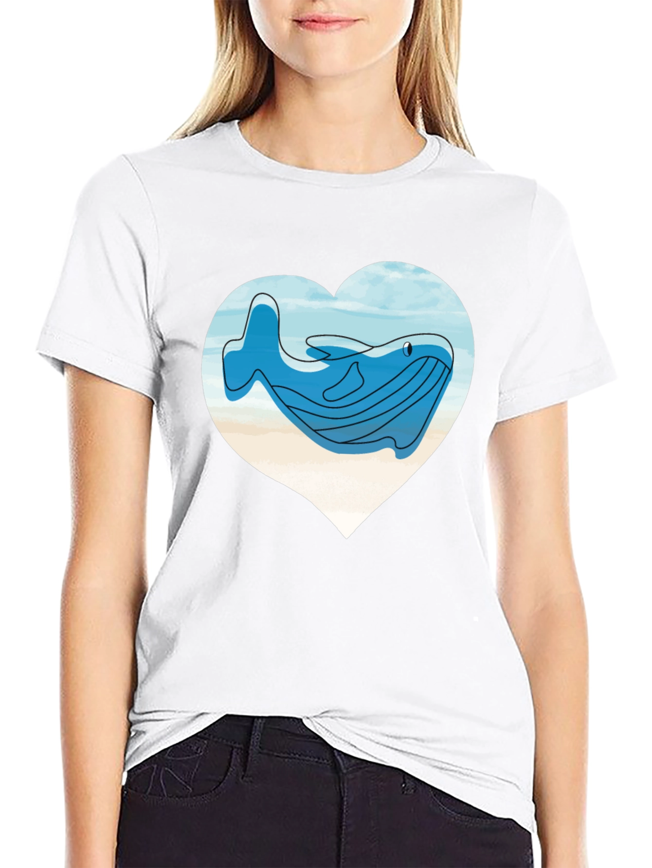Whale Heart T-Shirt - Ocean Lover Tee