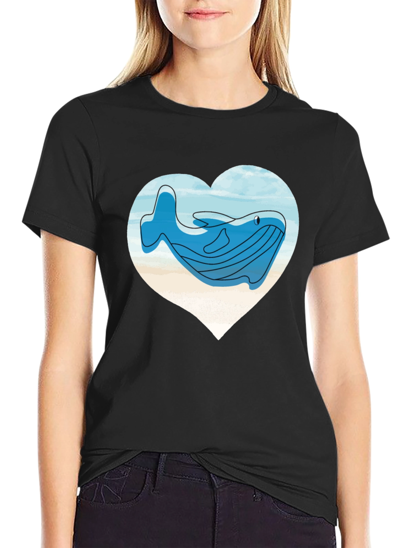 Whale Heart T-Shirt - Ocean Lover Tee