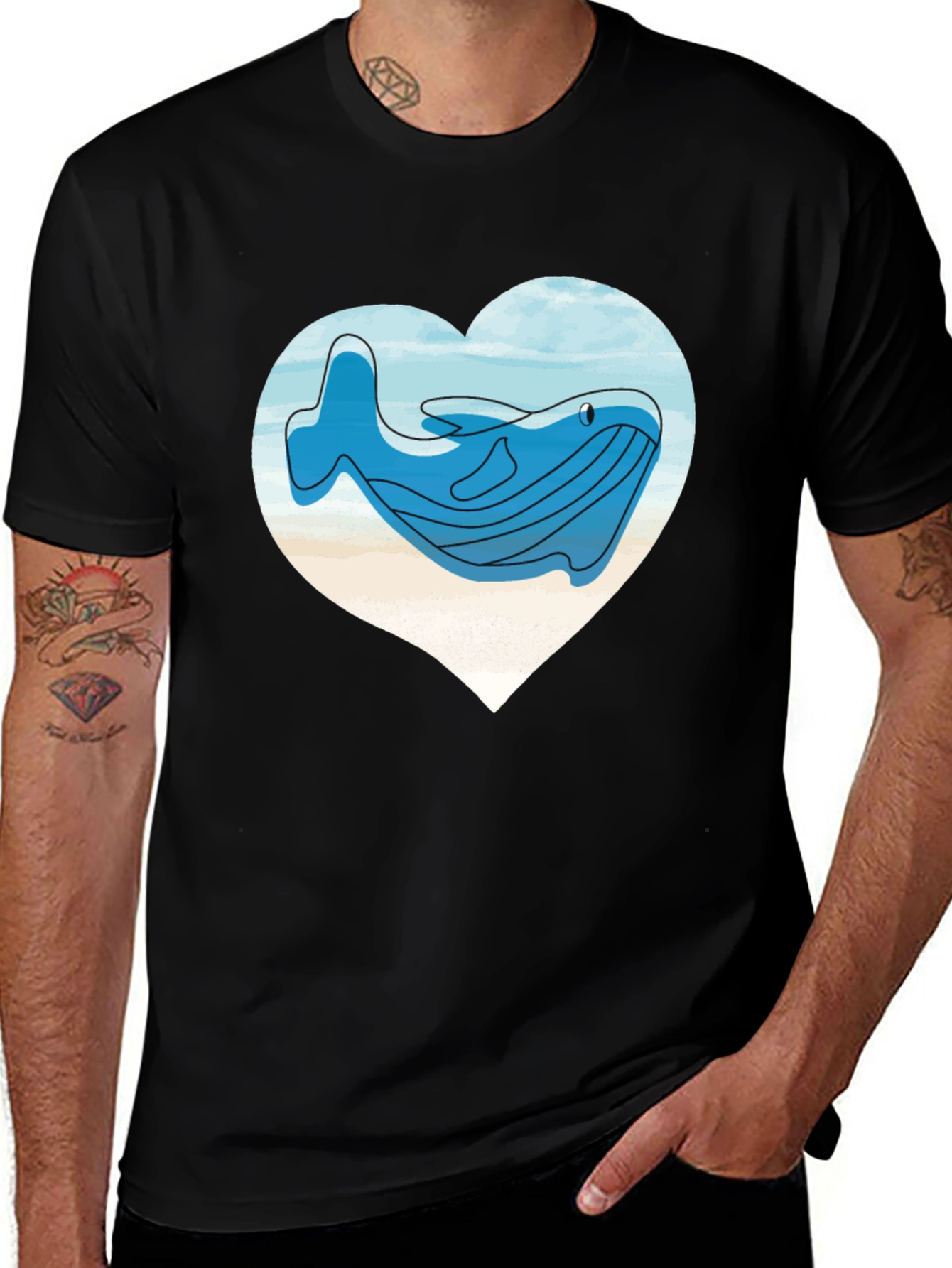 Whale Heart T-Shirt - Ocean Lover Tee