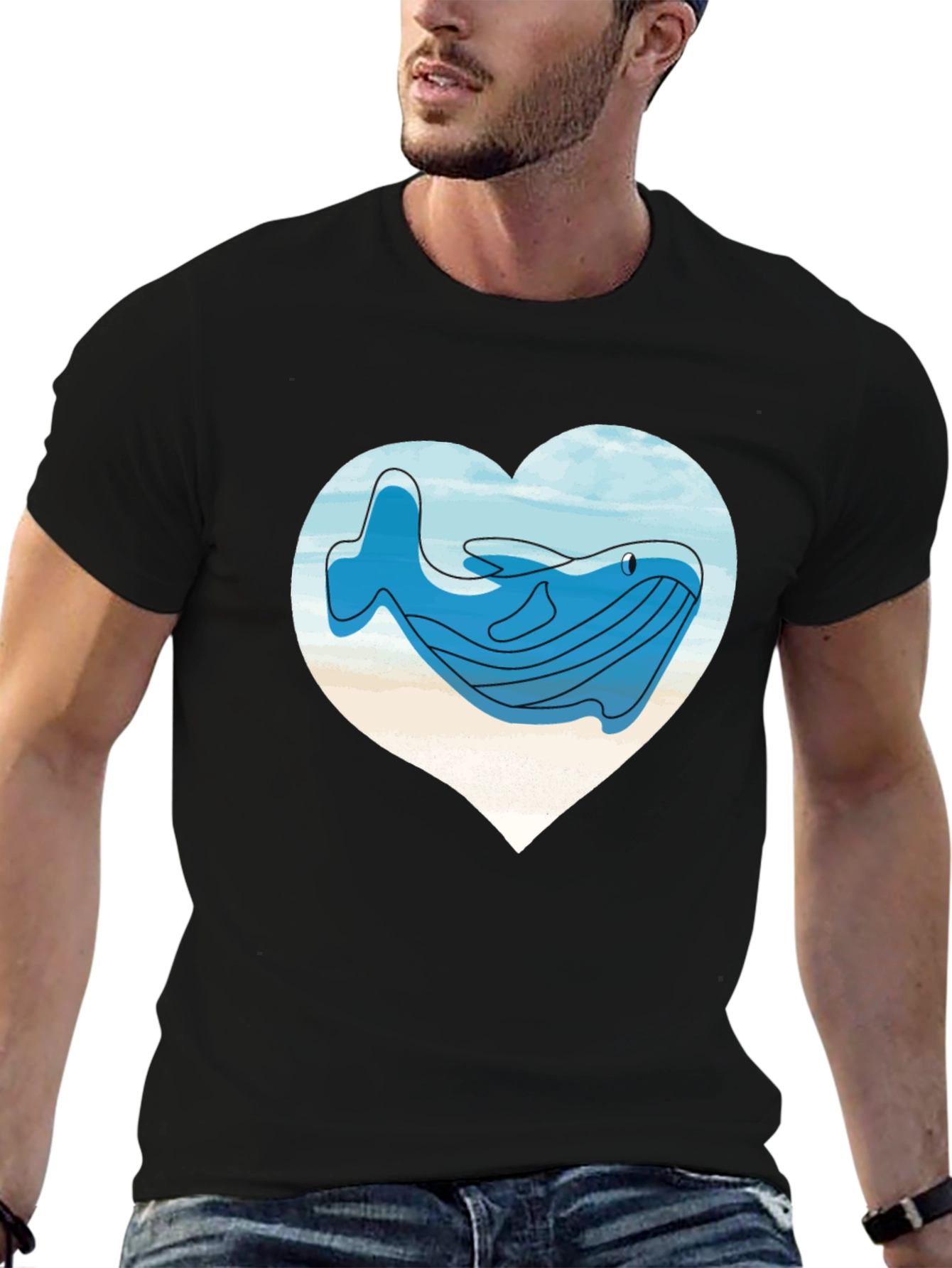 Whale Heart T-Shirt - Ocean Lover Tee