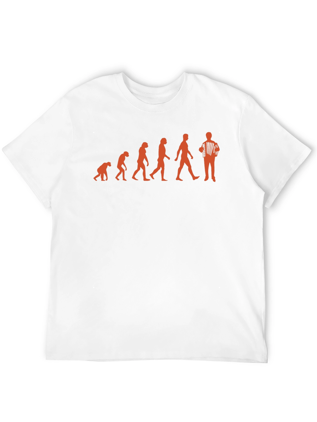 Evolution of Accordion Player T-Shirt
