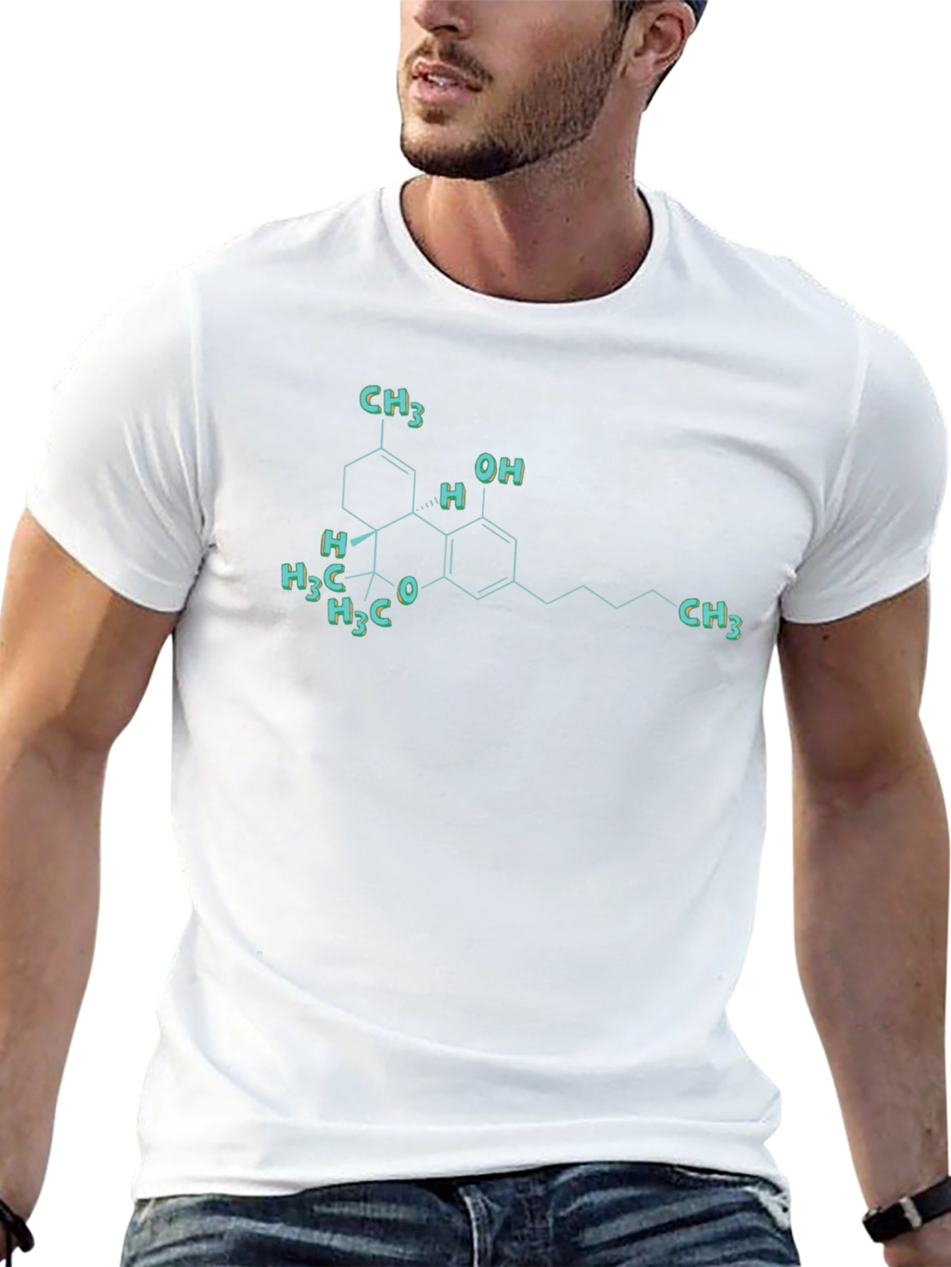 THC Molecule T-Shirt - Science Graphic Tee