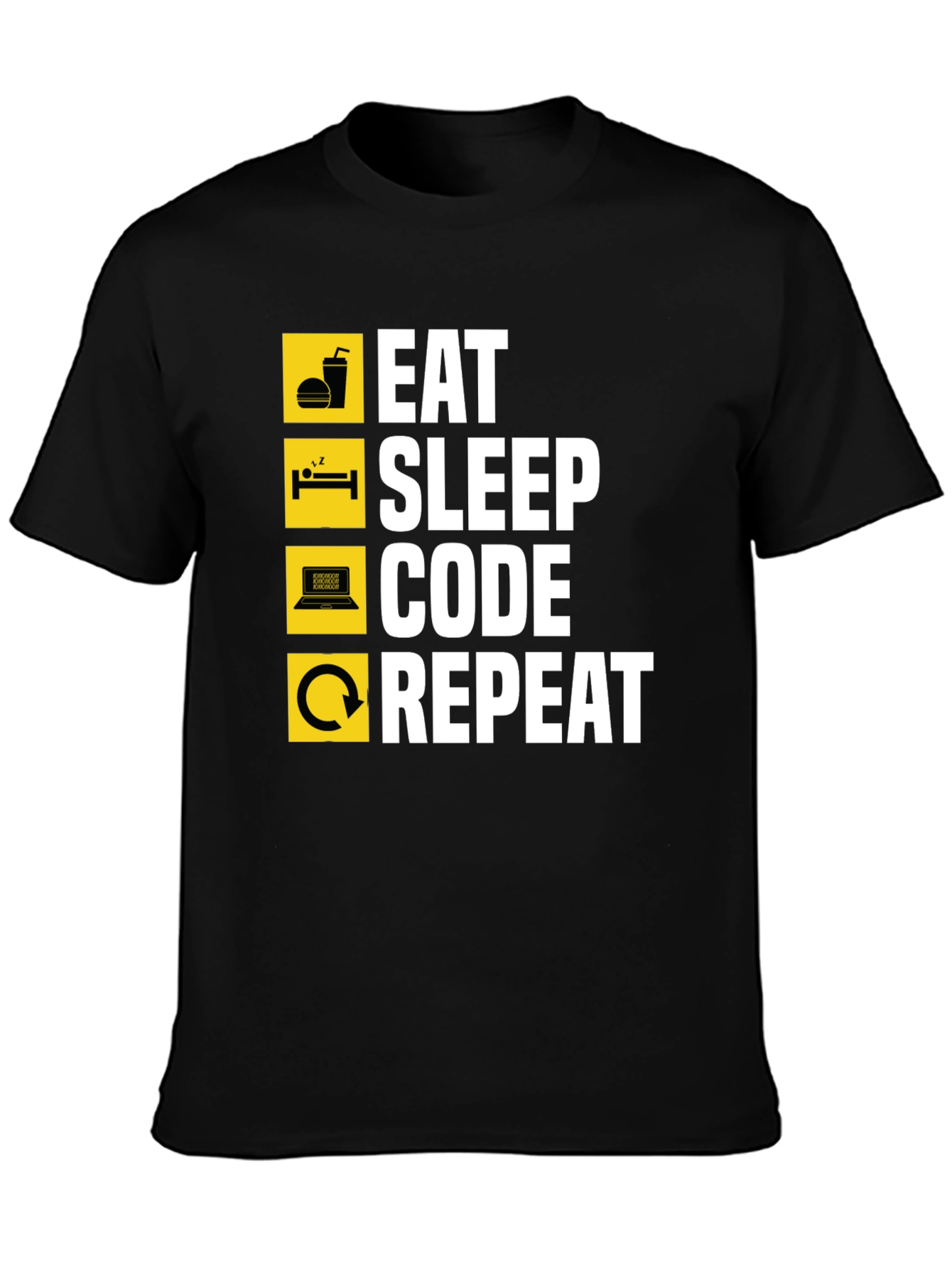 Eat Sleep Code Repeat Graphic T-Shirt
