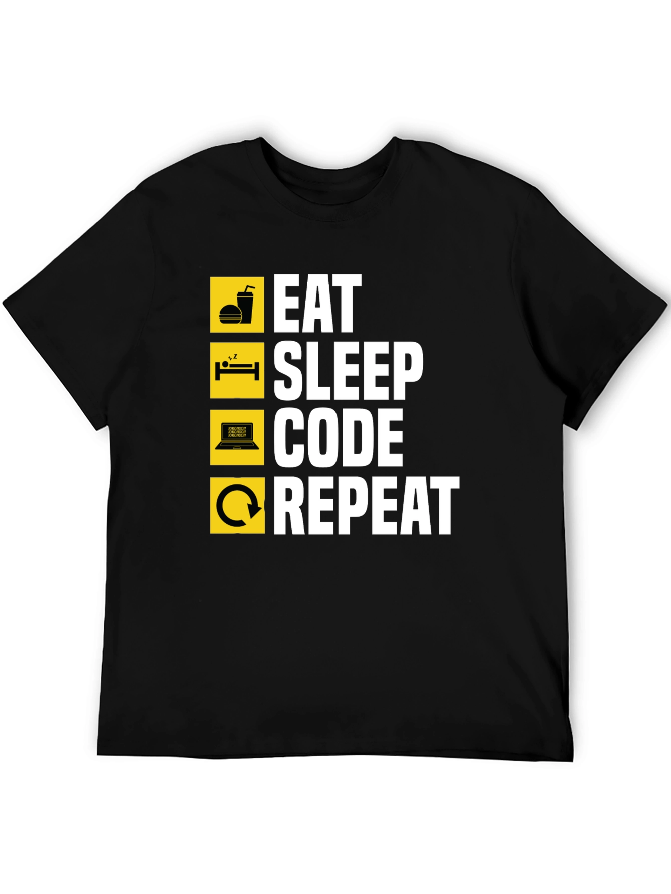 Eat Sleep Code Repeat Graphic T-Shirt