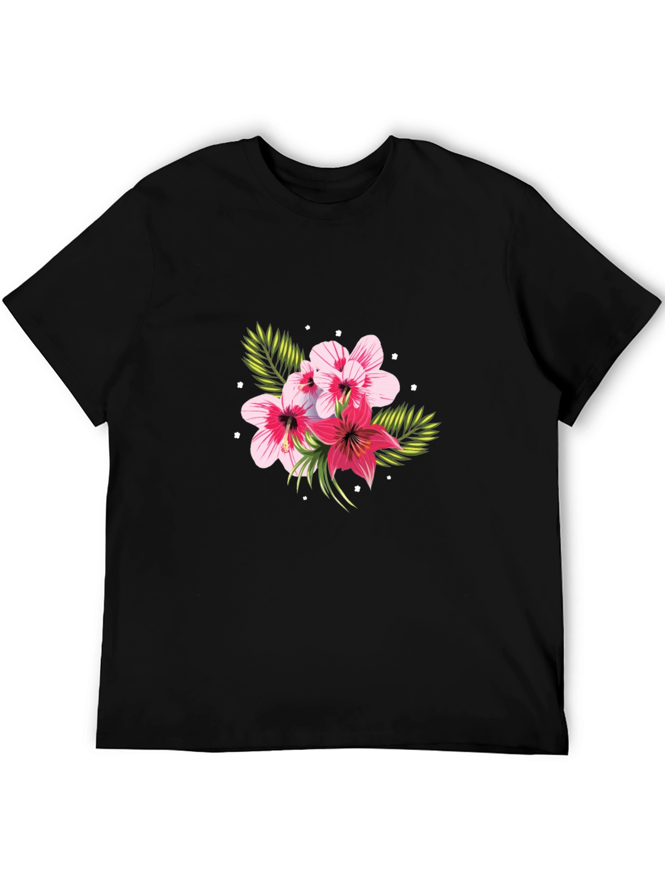 Floral Black T-Shirt