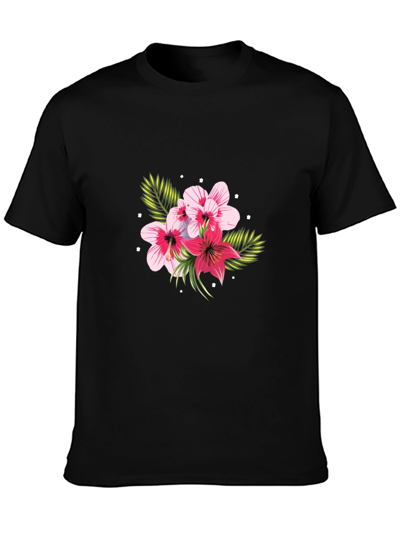 Floral Black T-Shirt