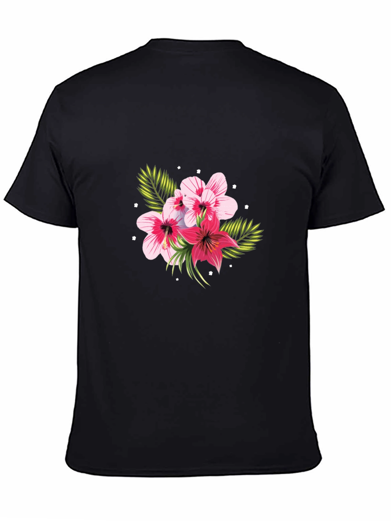 Floral Black T-Shirt