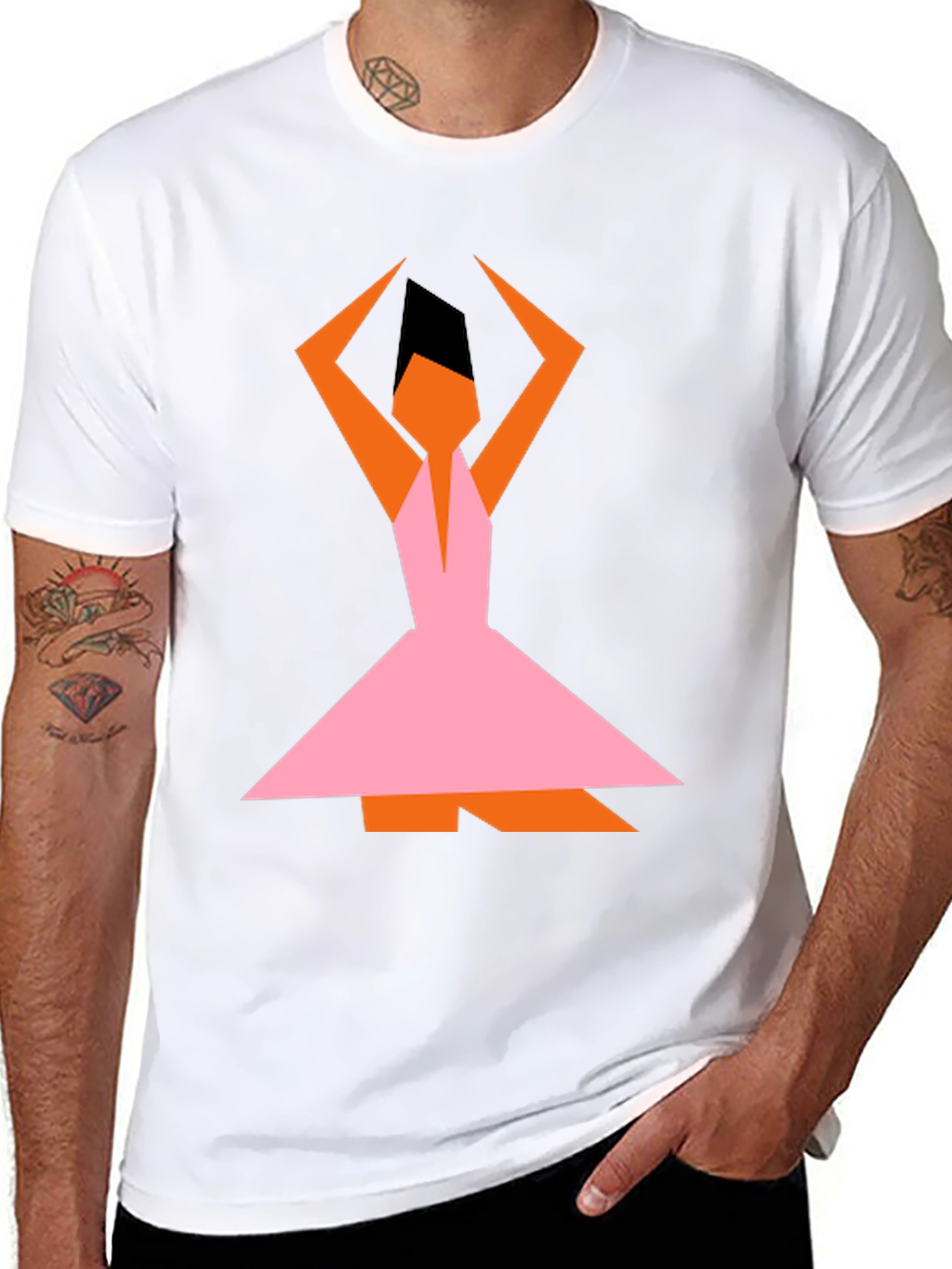 Geometric Dancer Graphic Tee