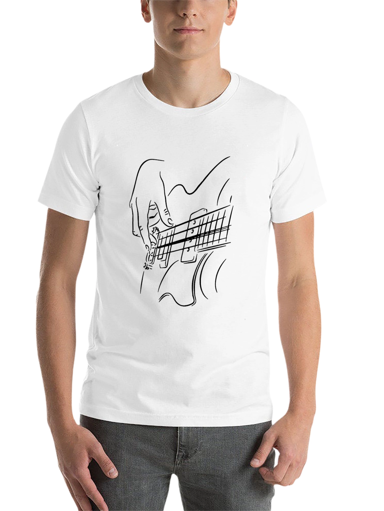 Guitar Player Graphic Tee - Stylish Musician T-Shirt