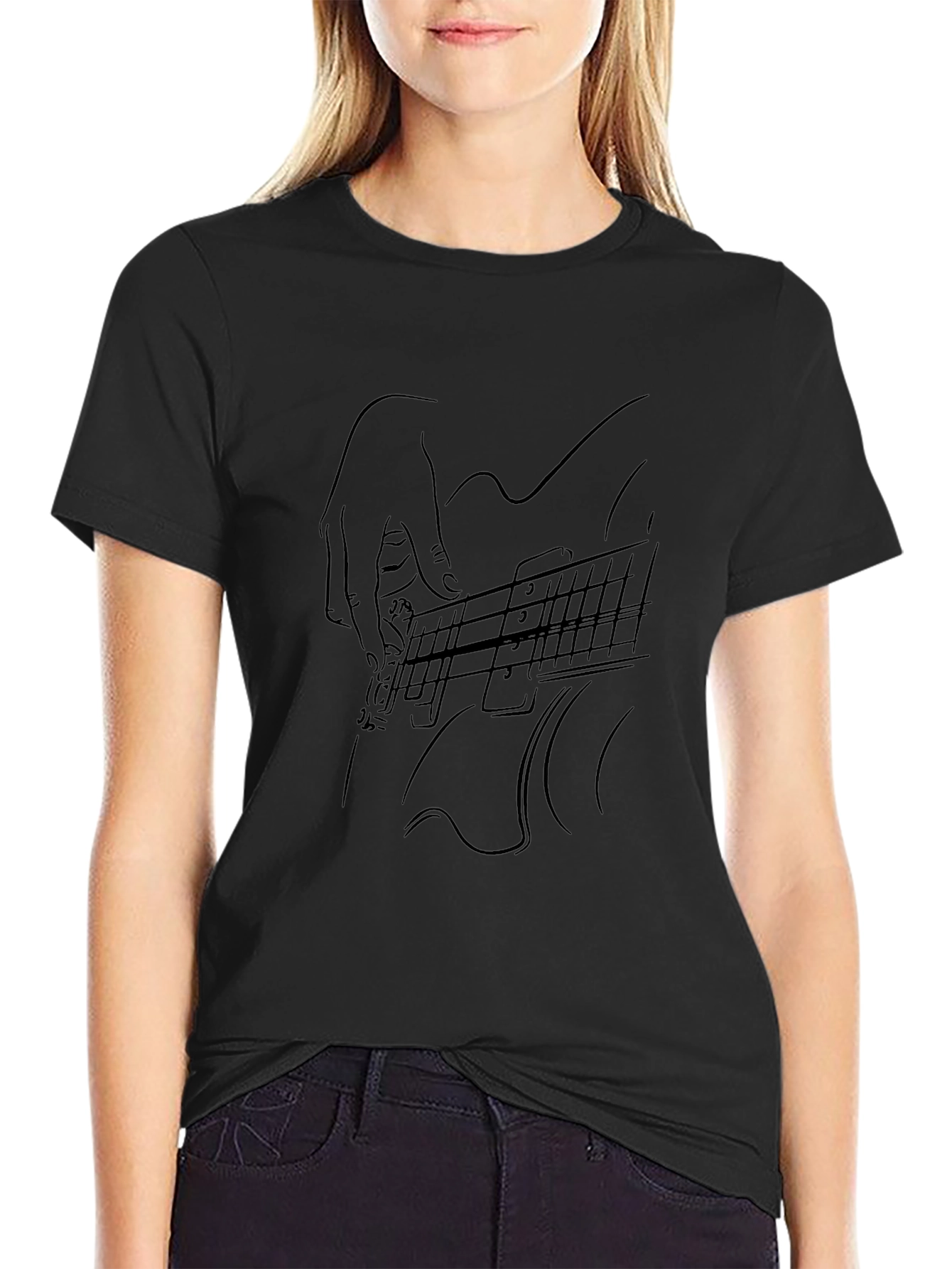 Guitar Player Graphic Tee - Stylish Musician T-Shirt